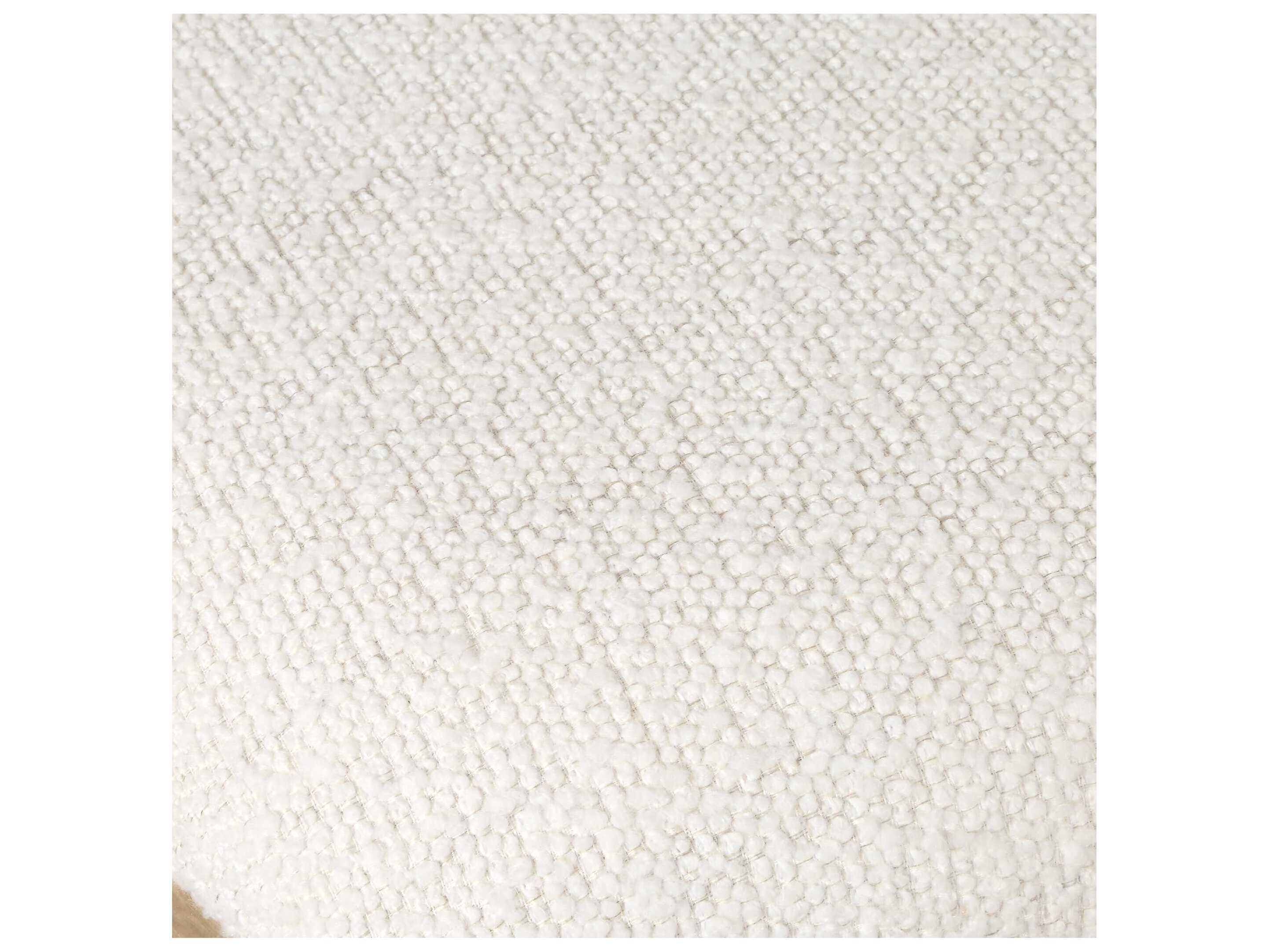 Uttermost Port White Natural Brown Upholstered Accent Stool