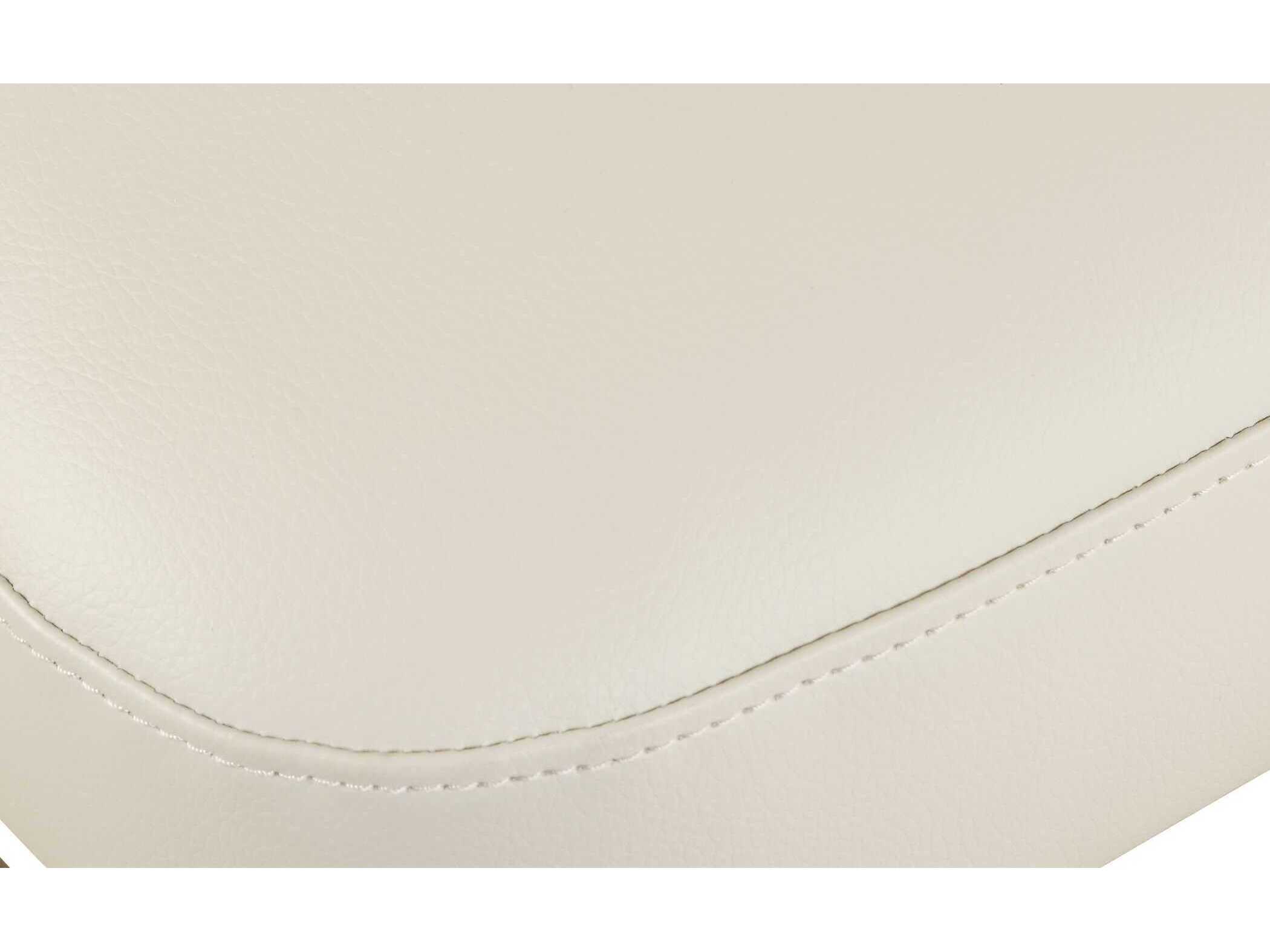 Uttermost Stitches Brown Faux Leather Walnut Wood Counter Stool