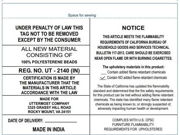 Uttermost Shiro Beige Upholstered Pouf