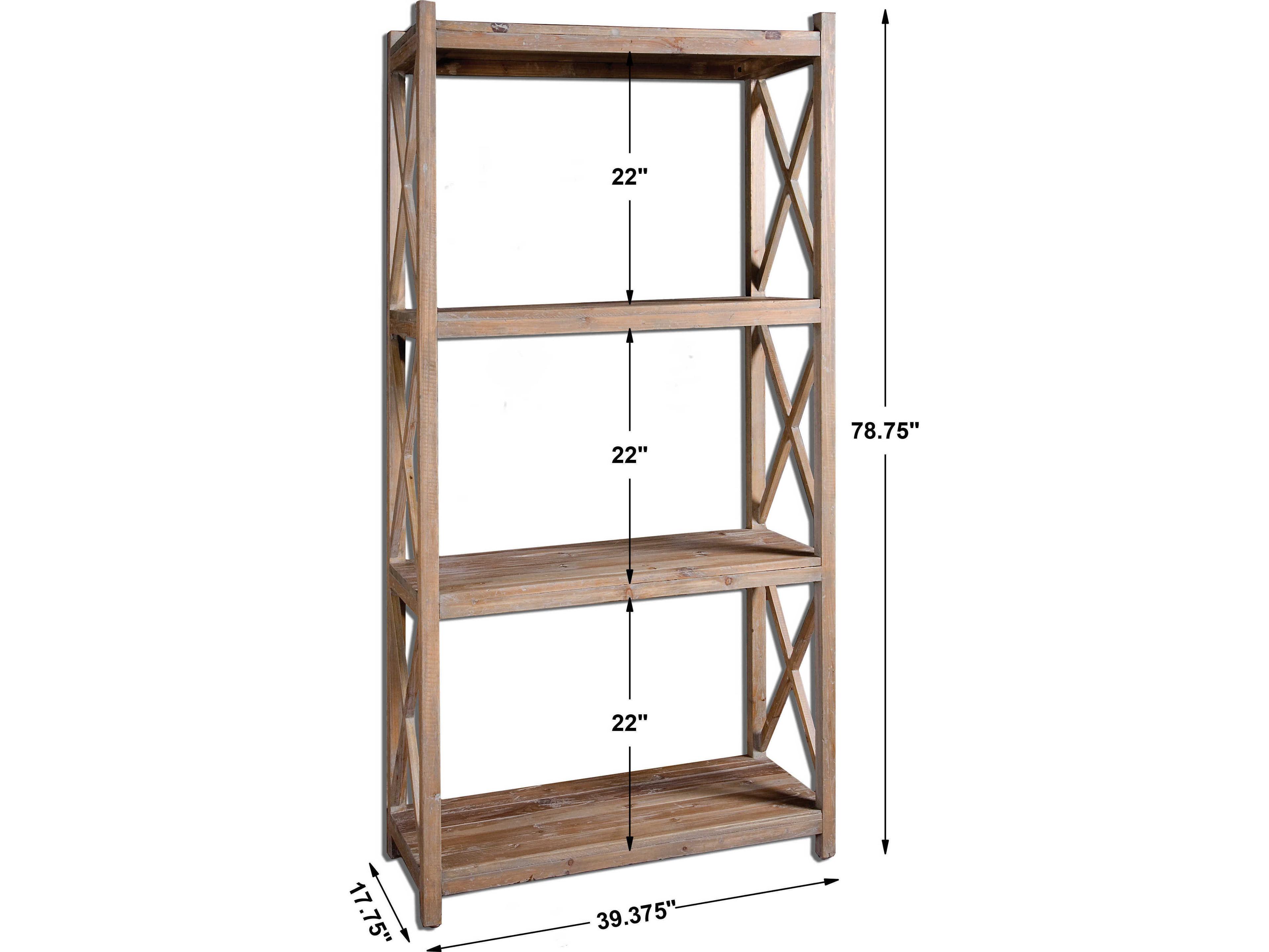 Uttermost Stratford Reclaimed Wood Etagere
