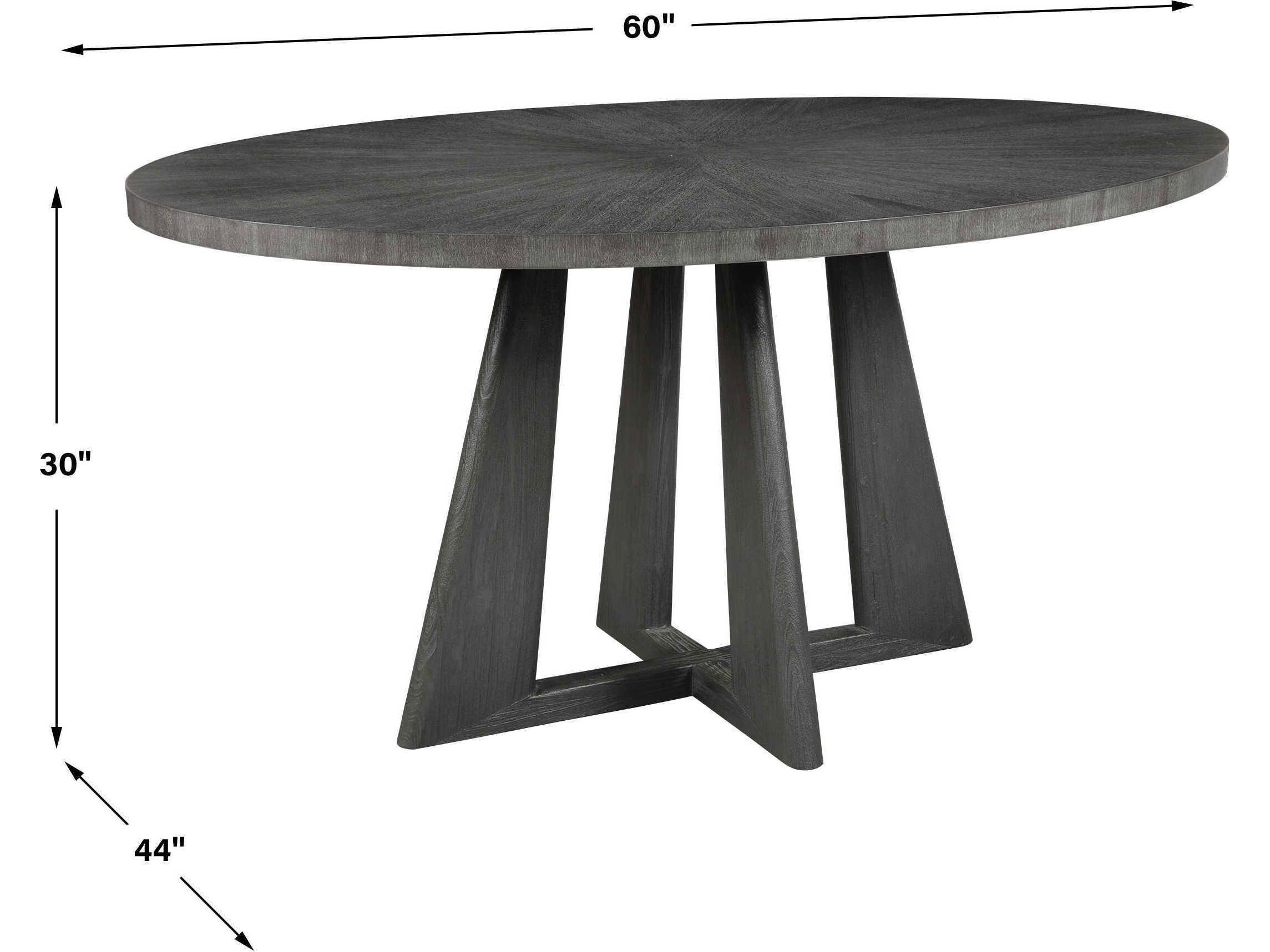 Uttermost Pulsar Oval Wood Light Gray Dining Table