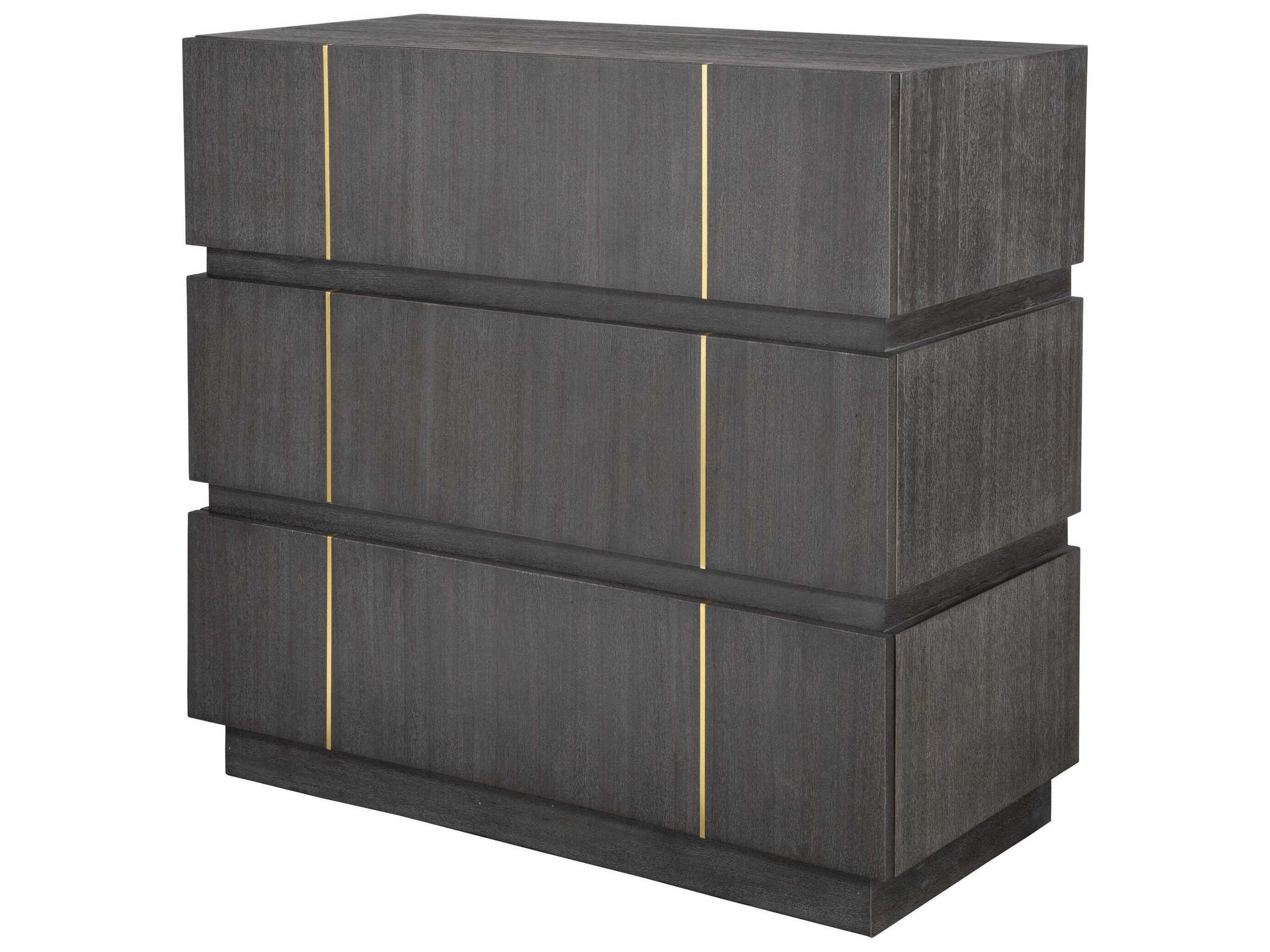 Uttermost Between The Lines Dark Walnut Gray Acacia Wood Accent Chest