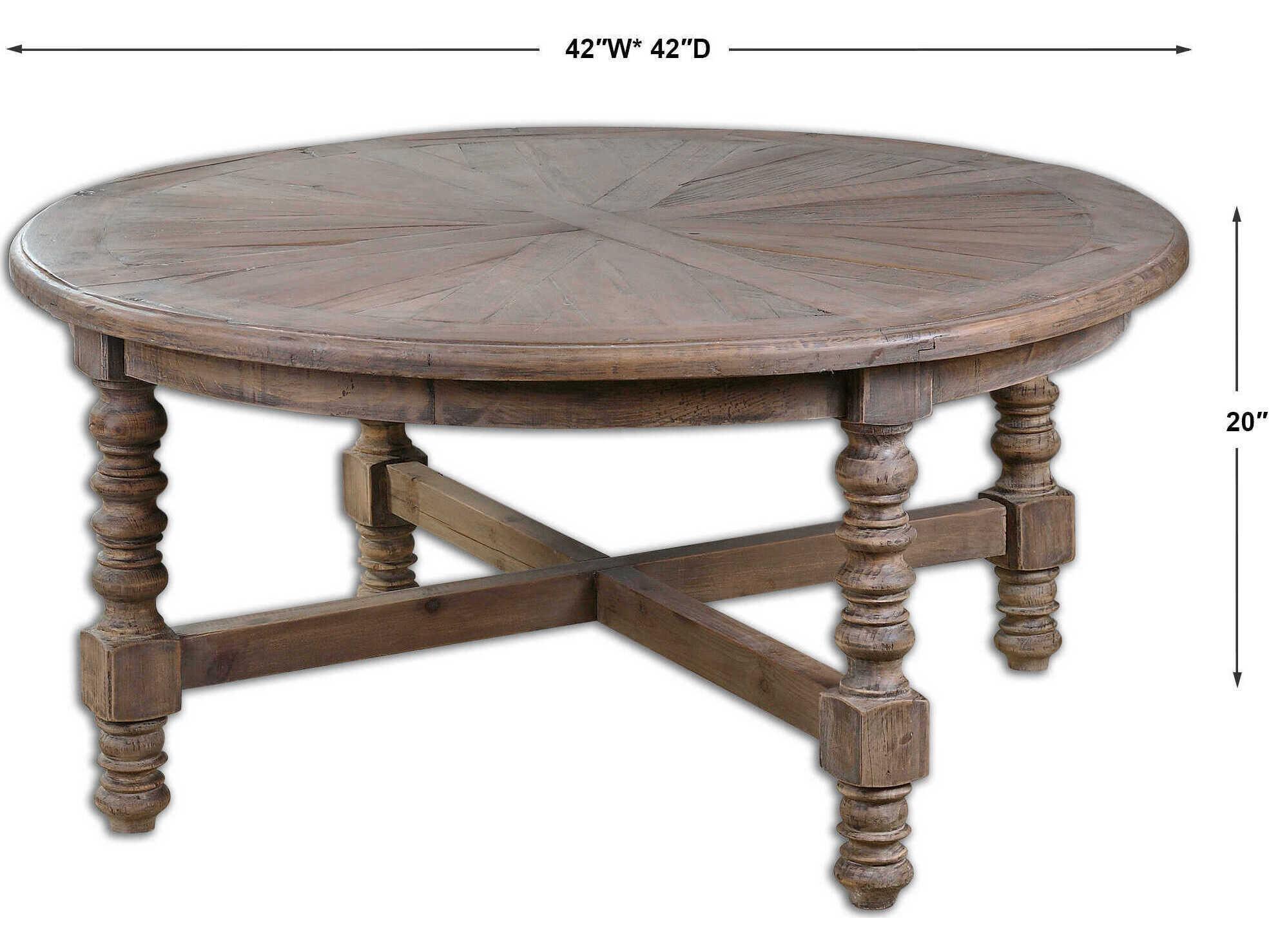 Uttermost Samuelle Round Wood Natural Coffee Table