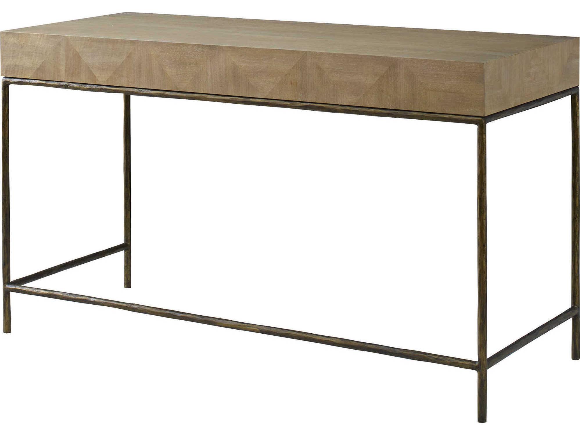 Uttermost Aristotle Natural Gold Computer Desk