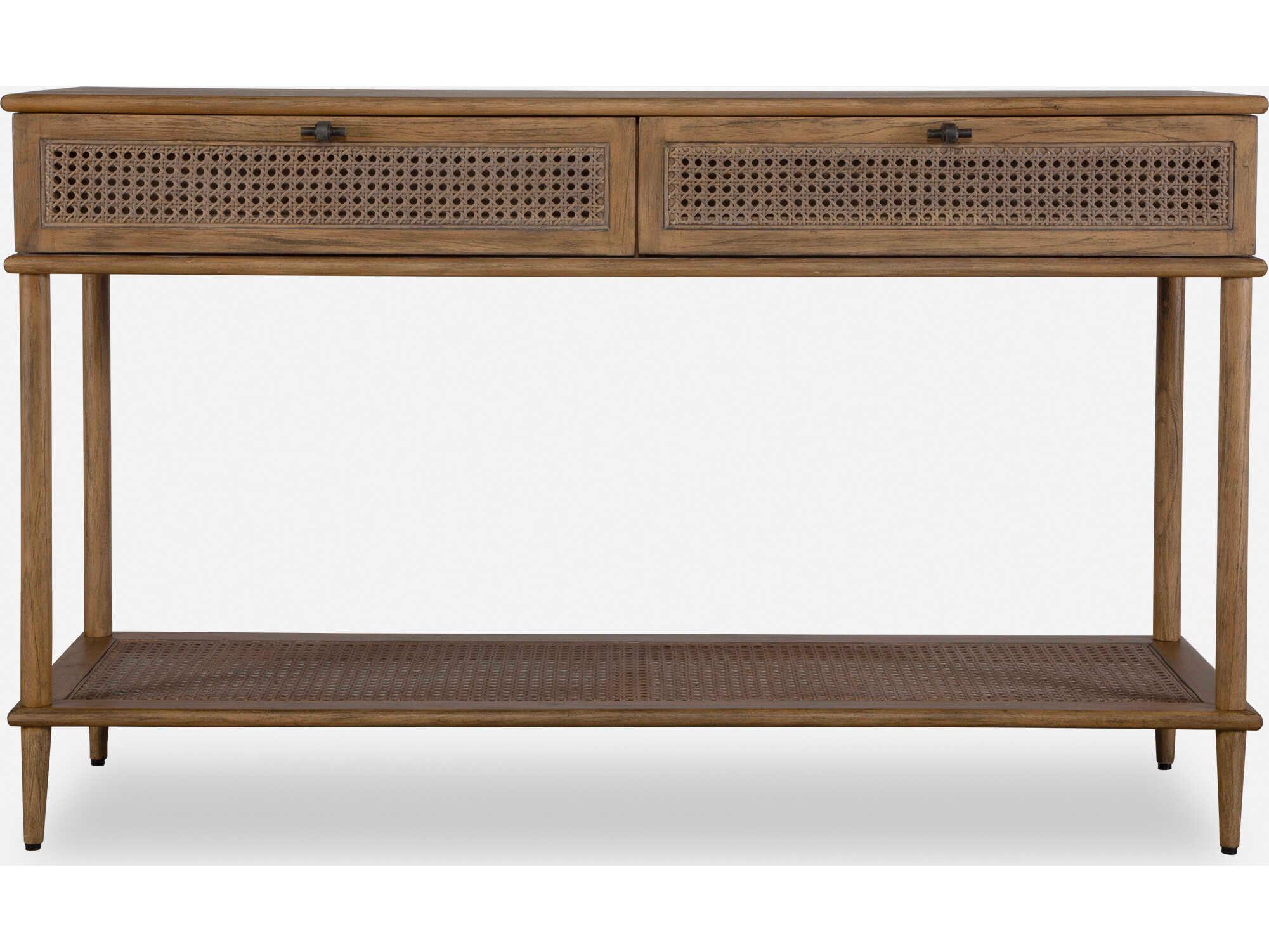 Uttermost Coast Rectangular Wood Soft Oak Stain Console Table