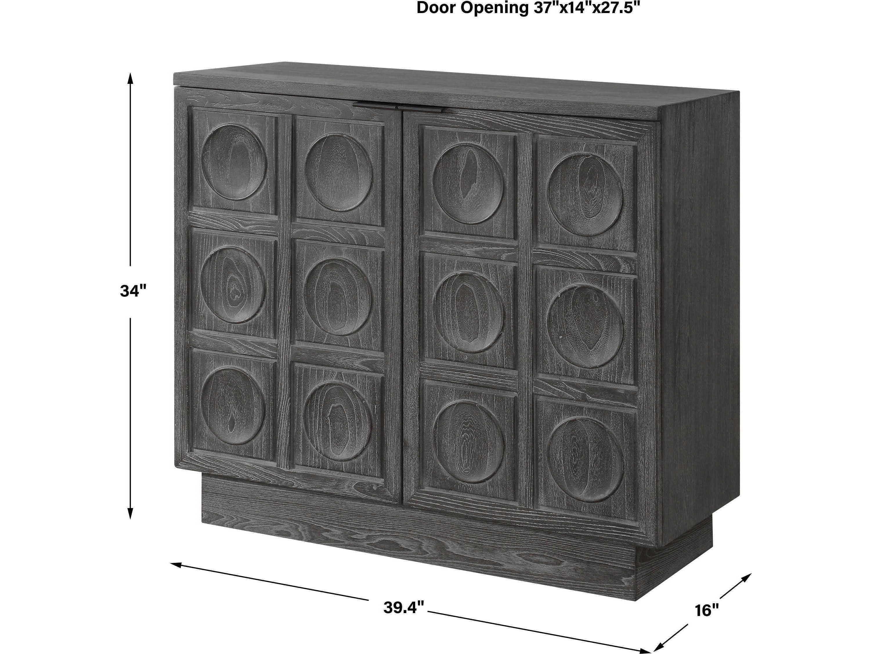 Uttermost Shelby Ebony Black Elm Wood Accent Chest