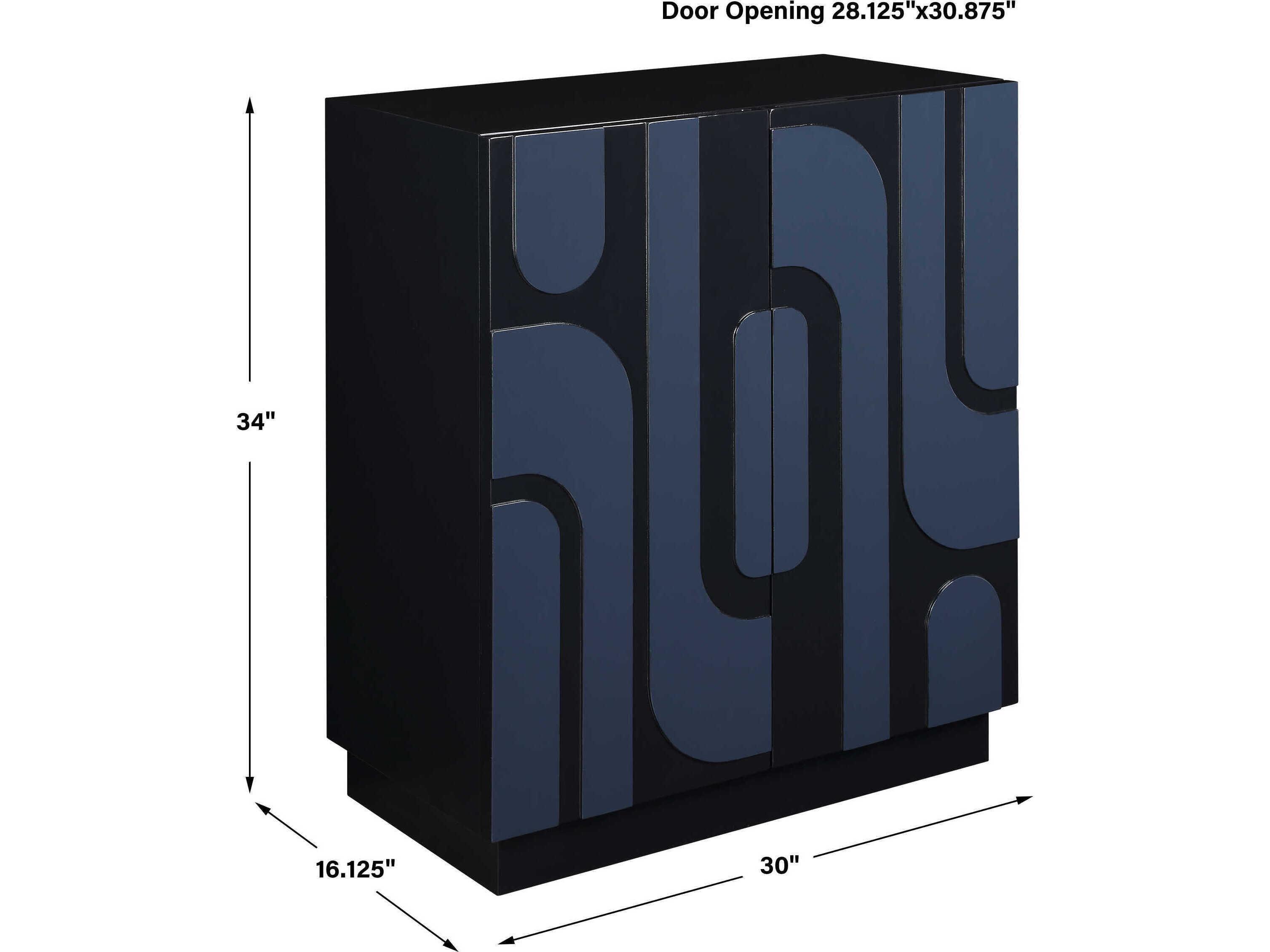 Uttermost Valeria Cobalt Blue Navy Pine Wood Accent Chest