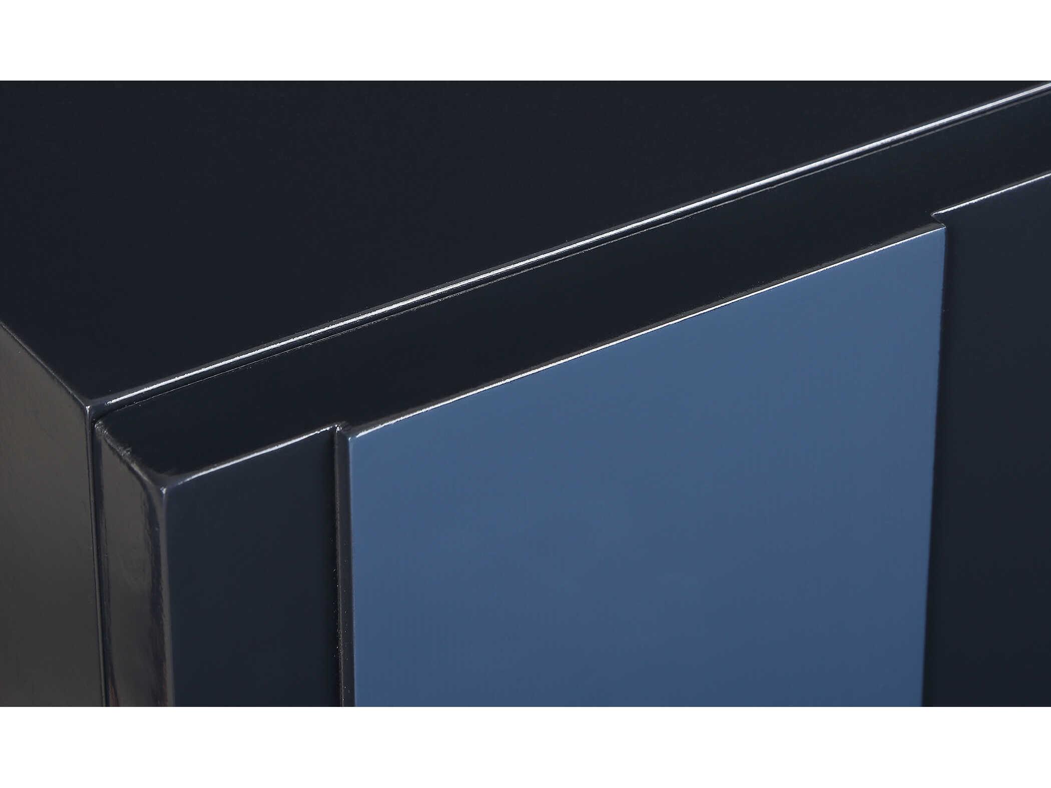 Uttermost Valeria Cobalt Blue Navy Pine Wood Accent Chest