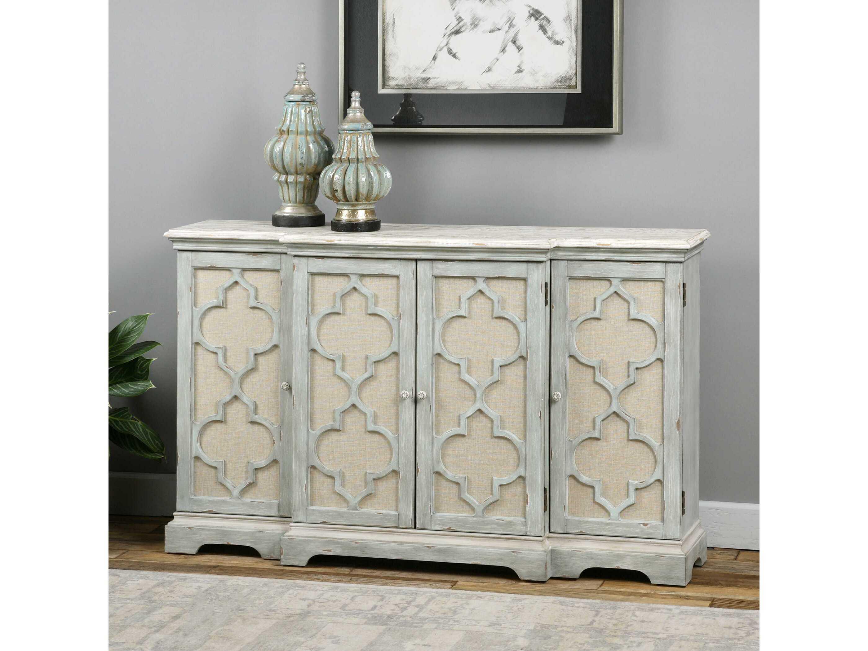Uttermost Sophie 60" Weathered Sea Gray Sideboard