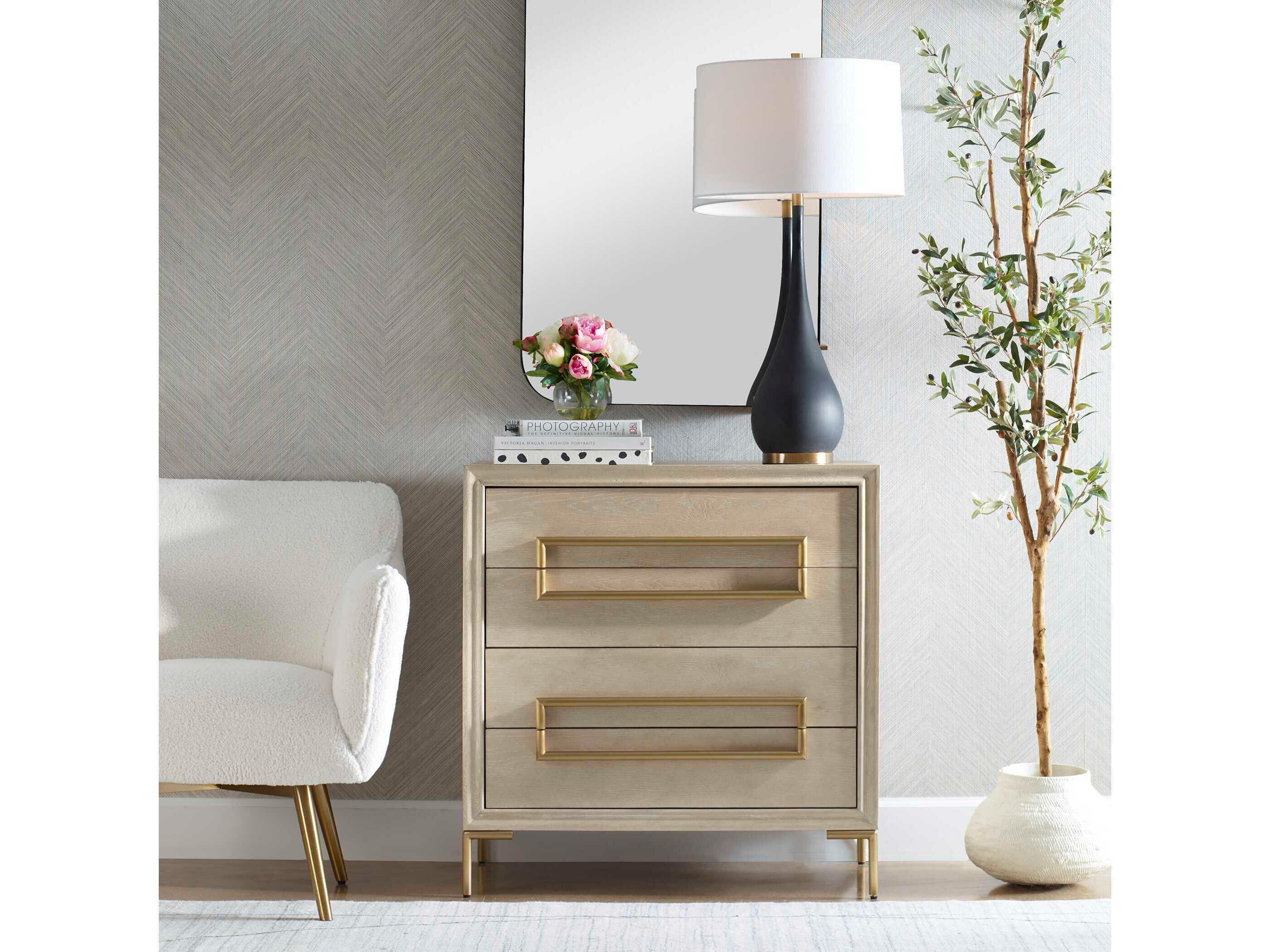 Uttermost Alessia Light Oak Wood Accent Chest