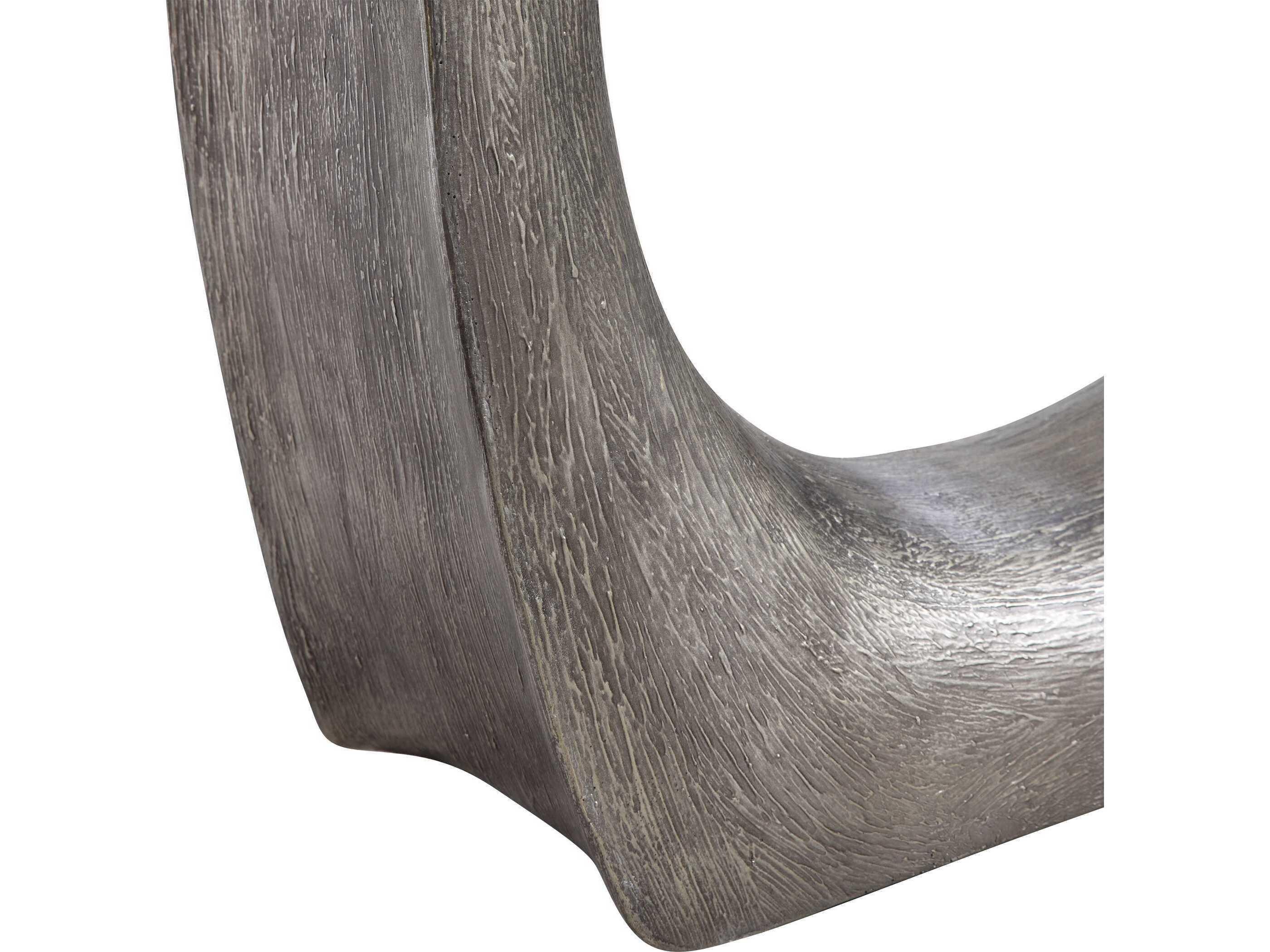 Uttermost Valira 8" Rectangular Resin Textured Antique Silver End Table