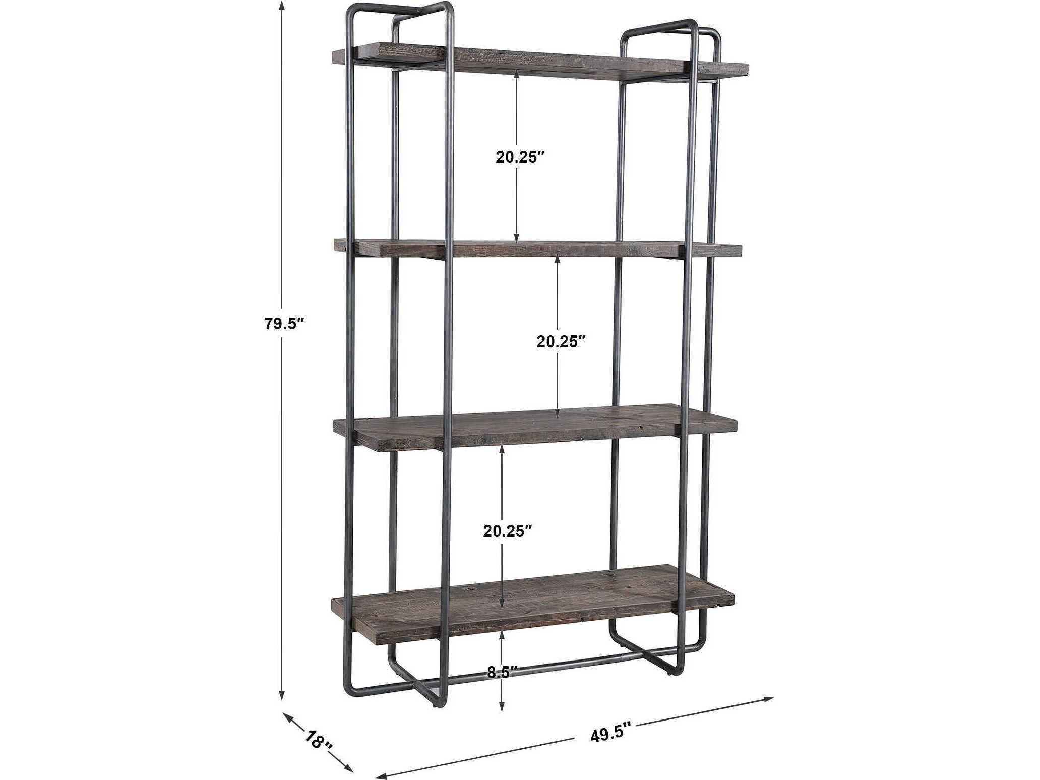 Uttermost Stilo Dark Brushed Pewter Etagere