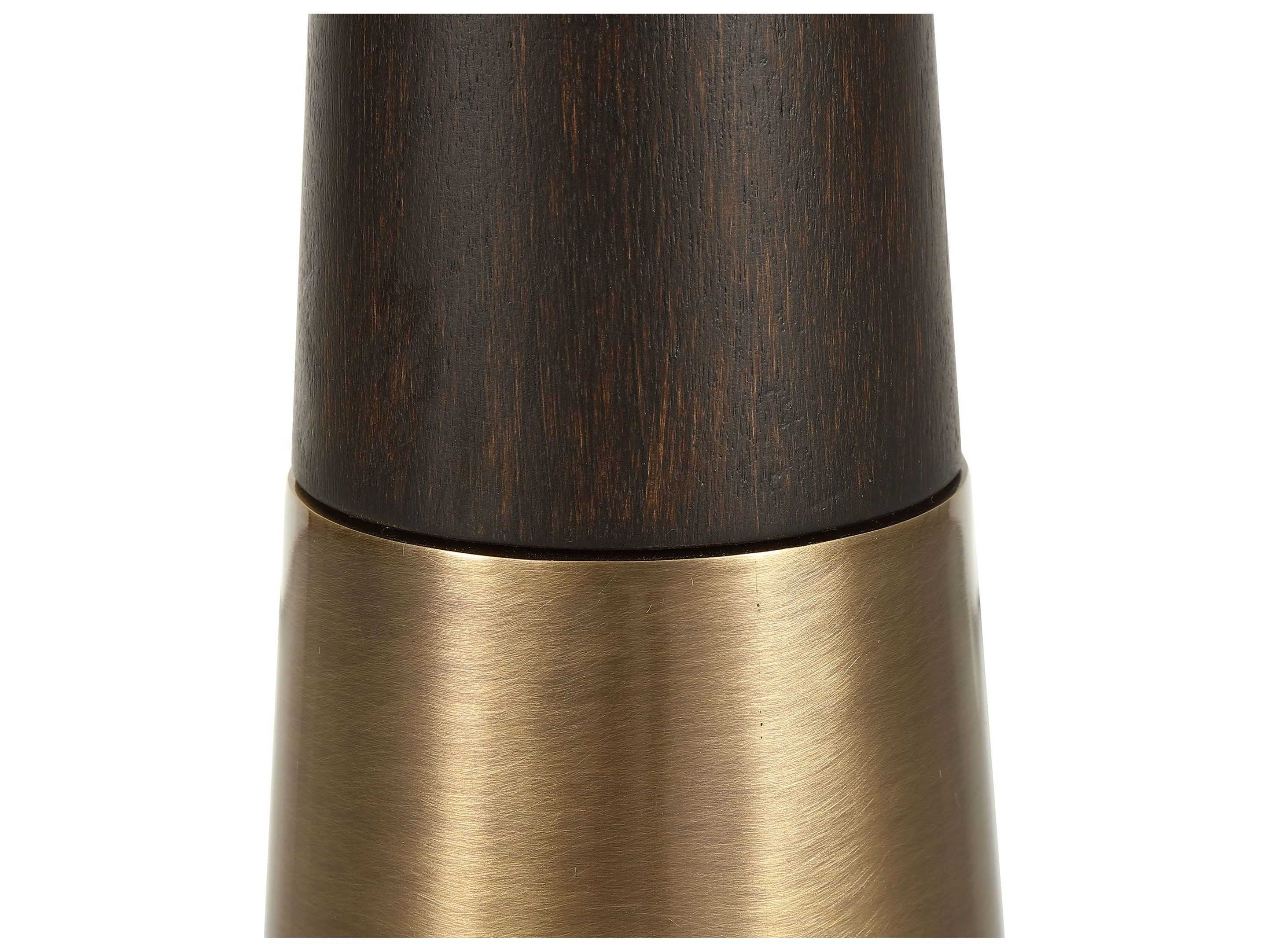 Uttermost Fortier Round Glass Dark Espresso End Table