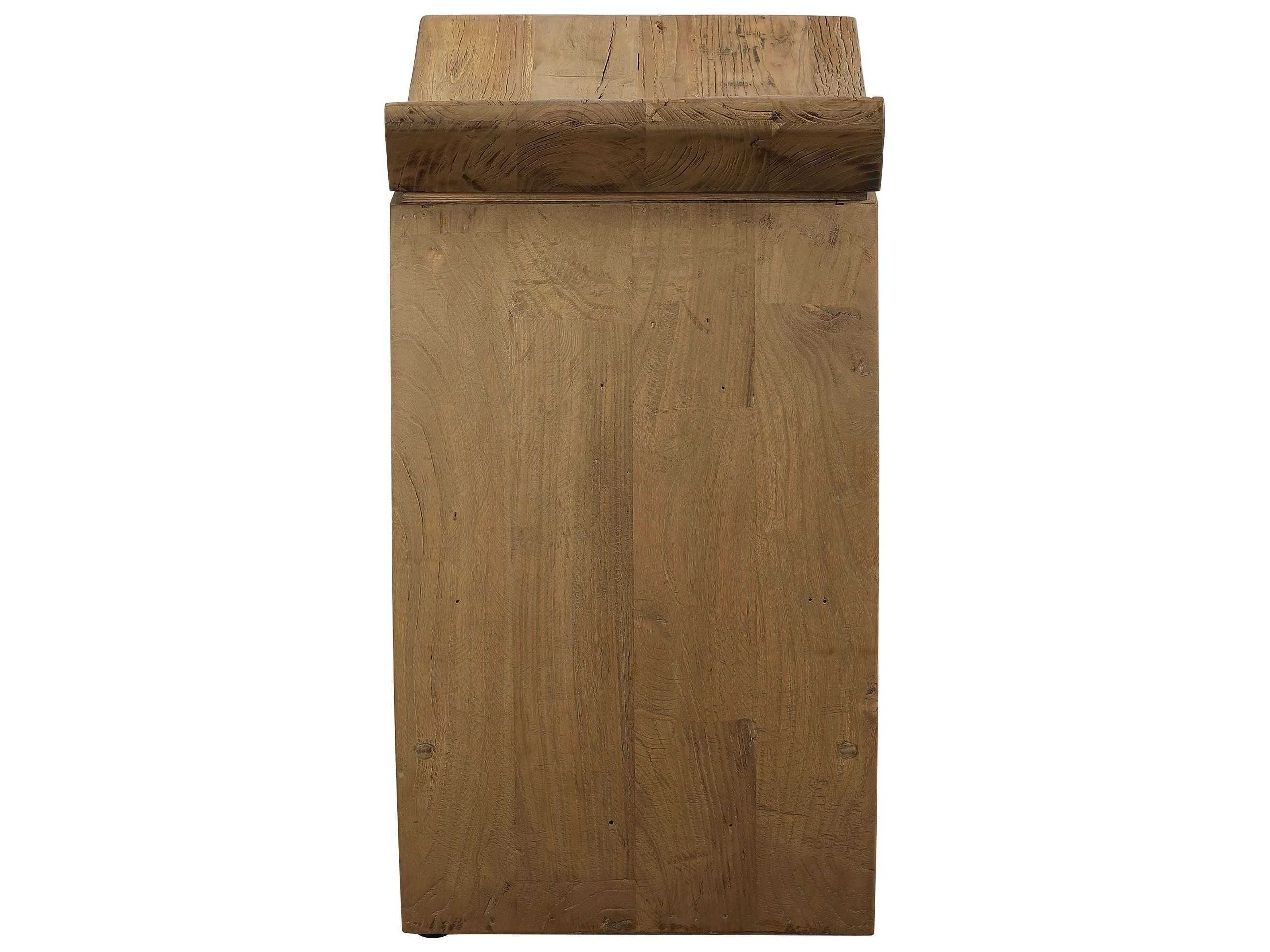 Uttermost Connor Elm Wood Natural Dark Steel Counter Stool