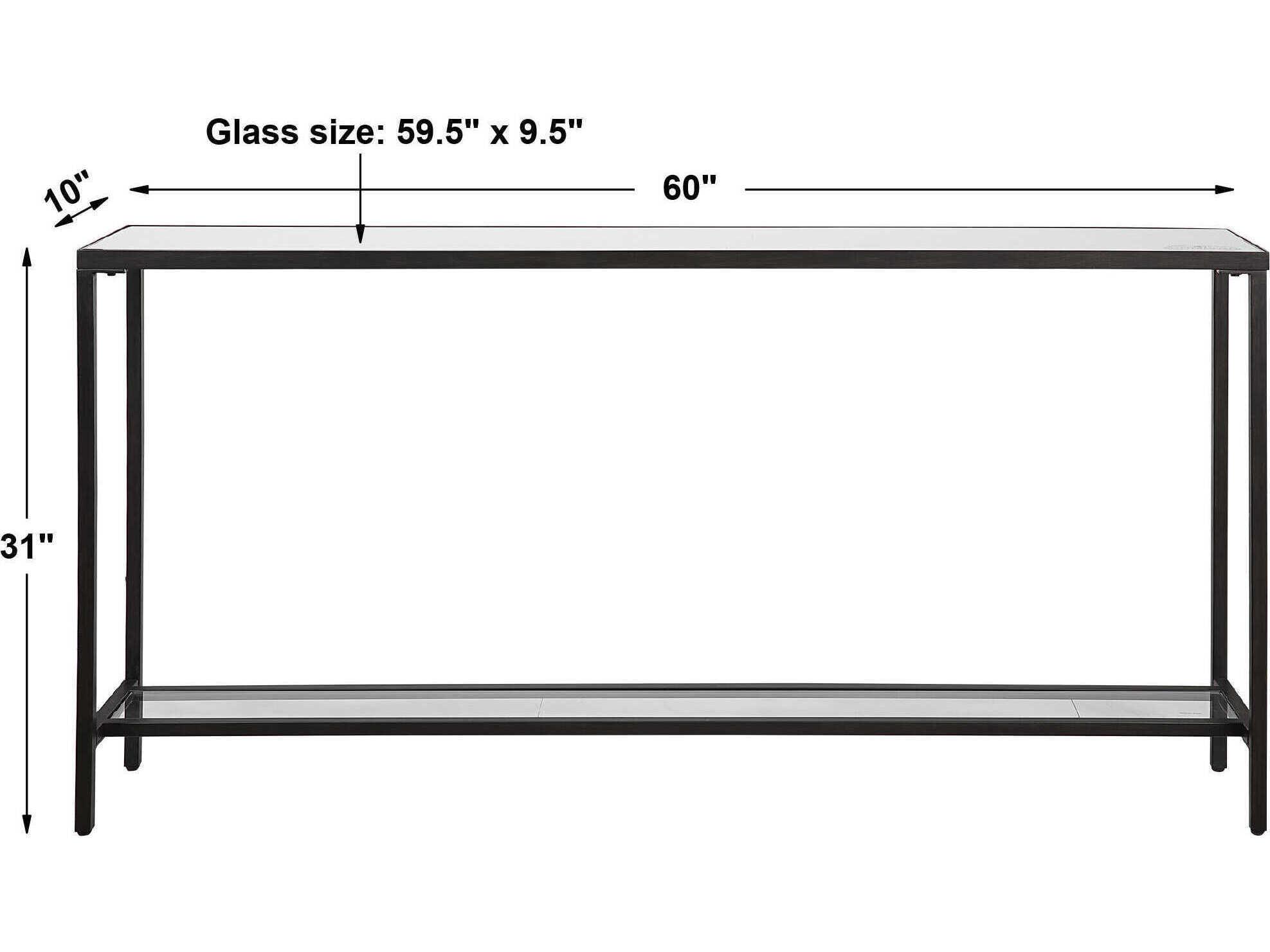 Uttermost Hayley Rectangular Streamlined Matte Black Console Table