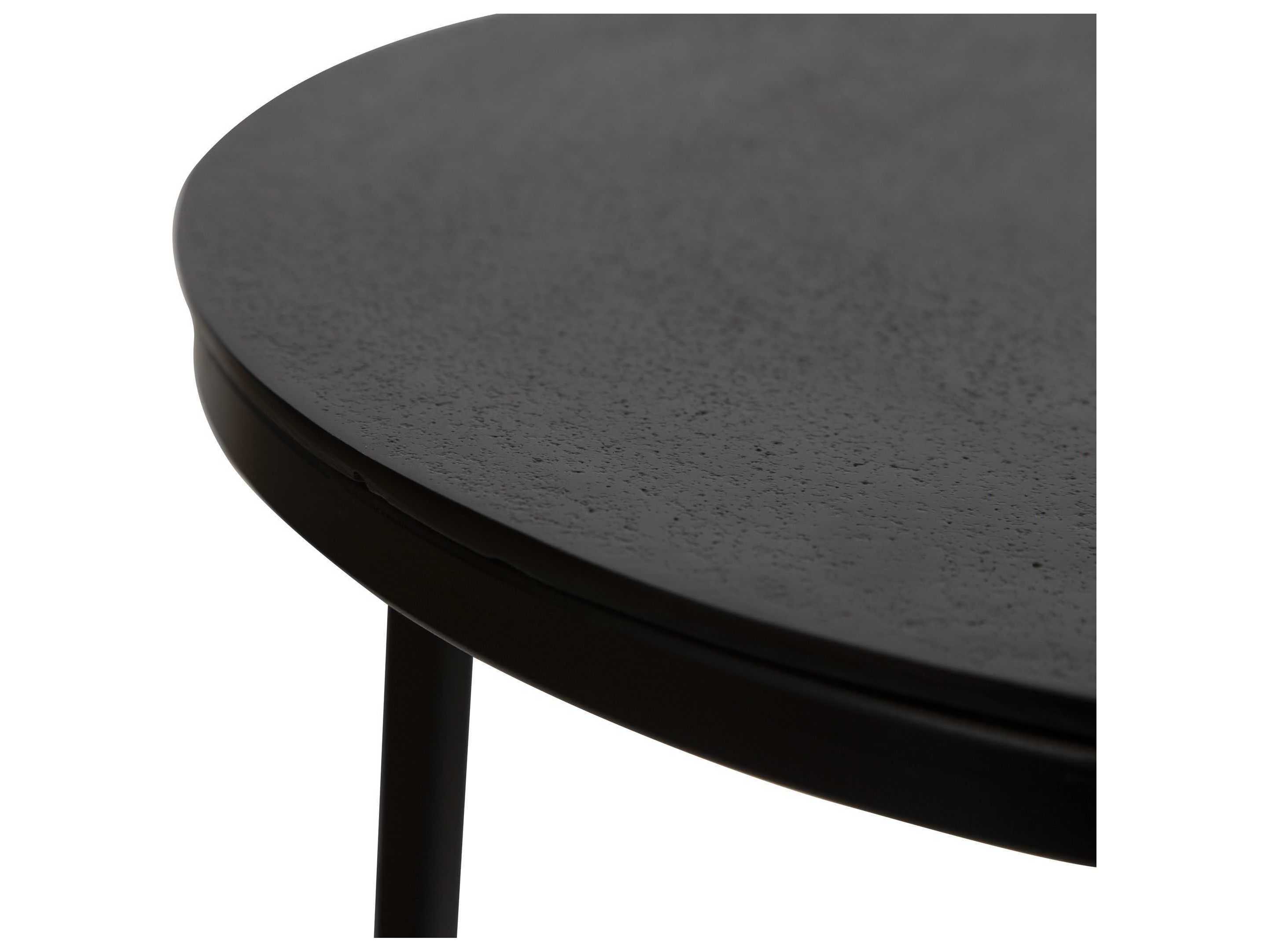 Uttermost Brunei Round Metal Aged Black End Table