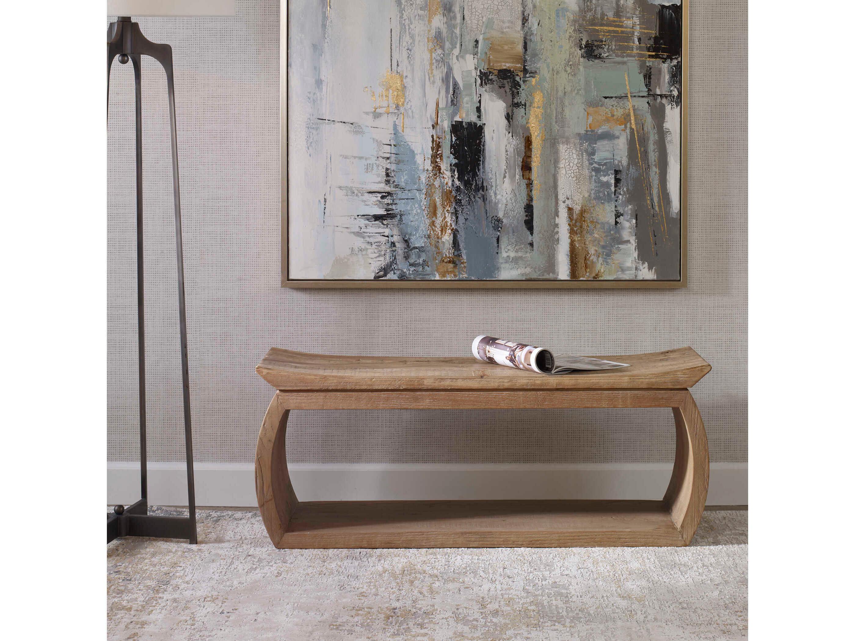 Uttermost Connor Natural Brown Accent Bench