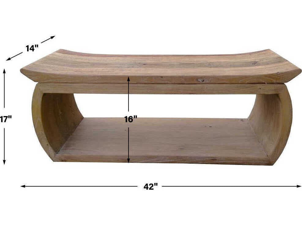 Uttermost Connor Natural Brown Accent Bench