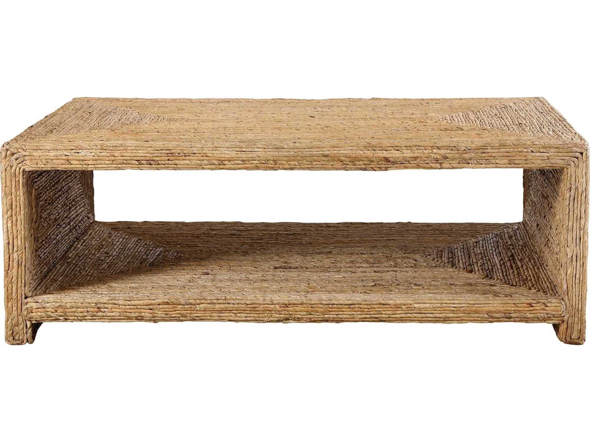 Uttermost Rora Rectangular Natural Woven Banana Plant Coffee Table
