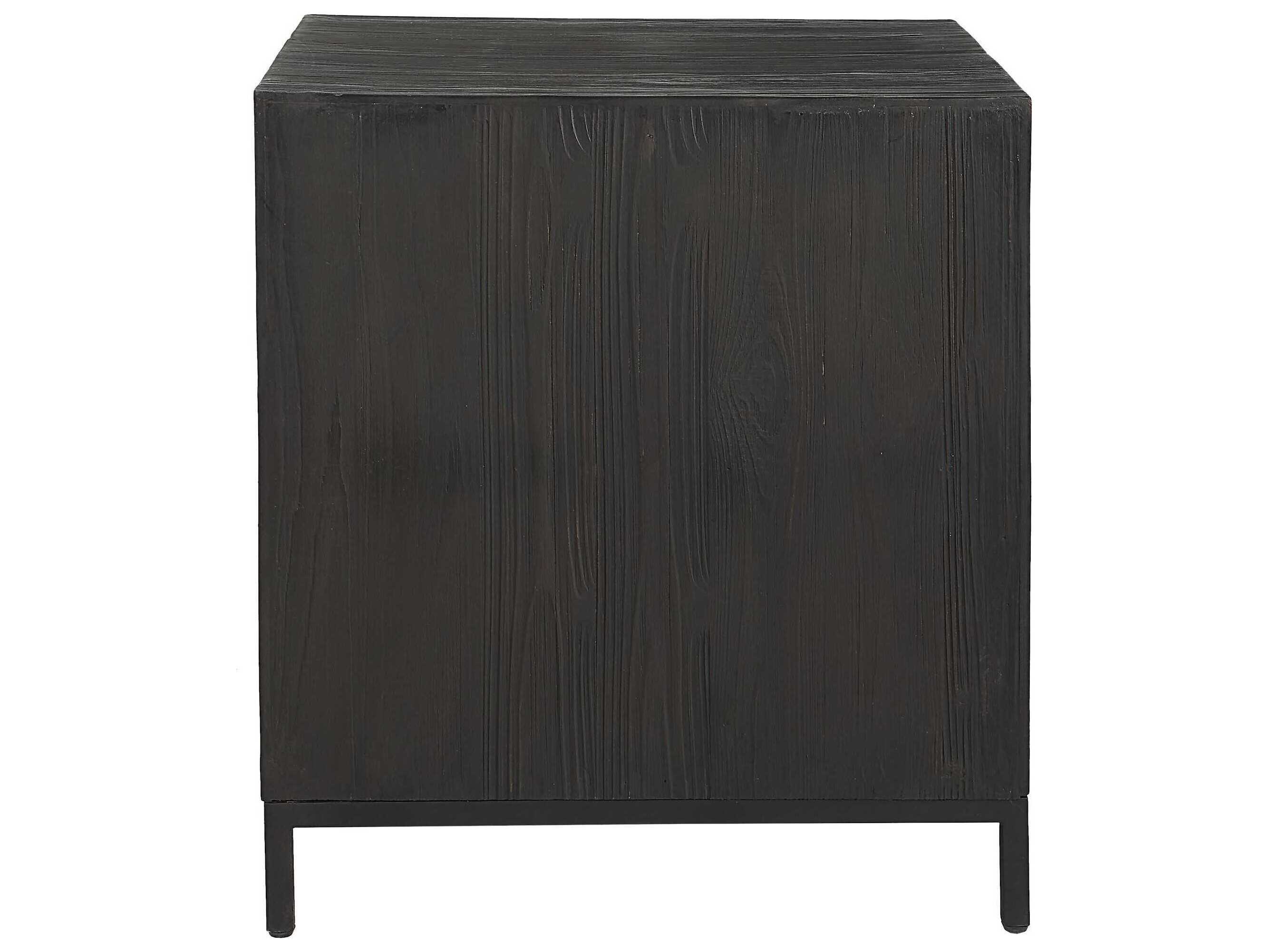 Uttermost Aiken Square Wood Dark Ebony Stain End Table