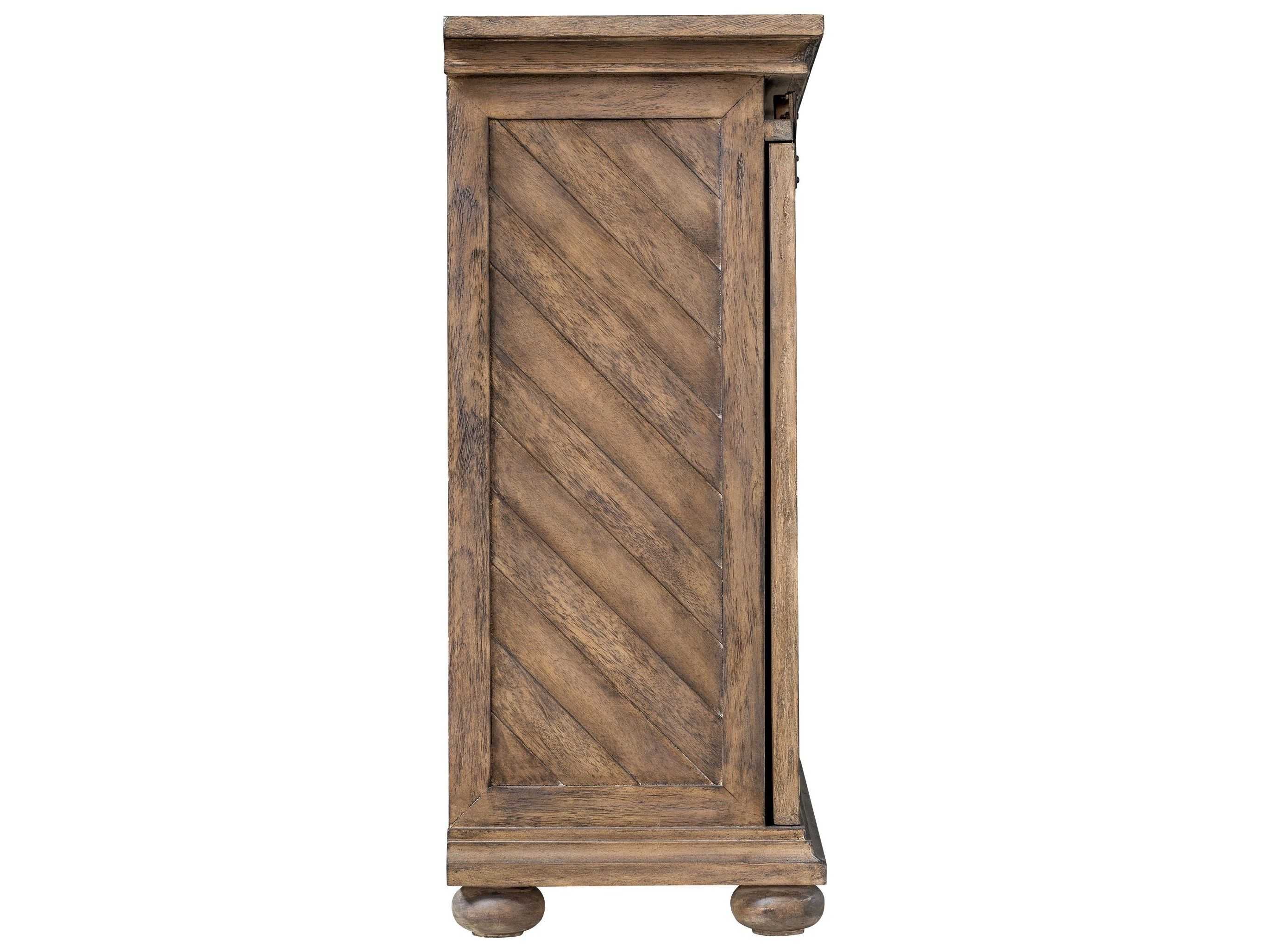 Uttermost Primalia Barn Door 62" Mango Wood Antique Honey Media Console