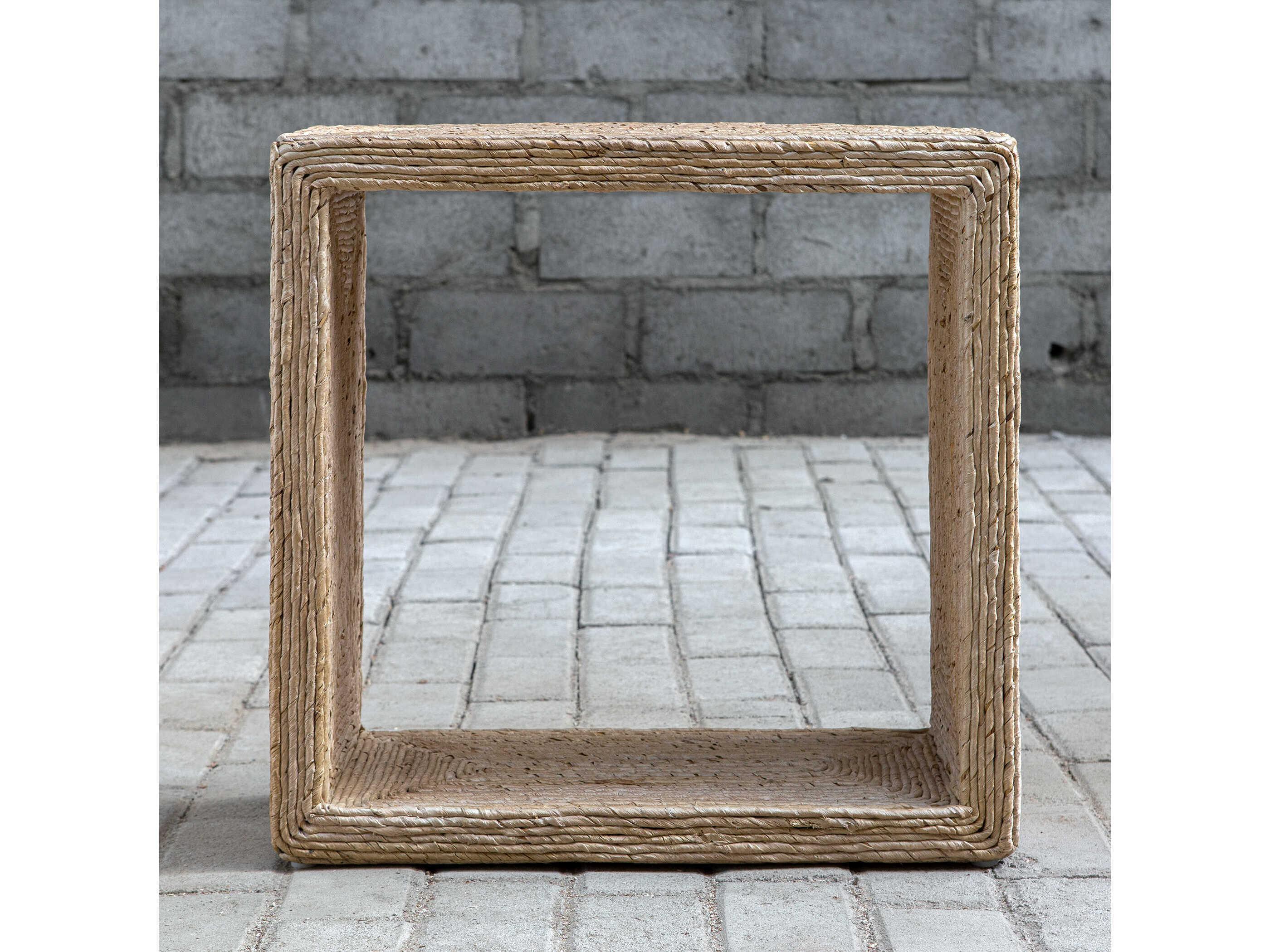 Uttermost Rora Rectangular Wicker Natural End Table