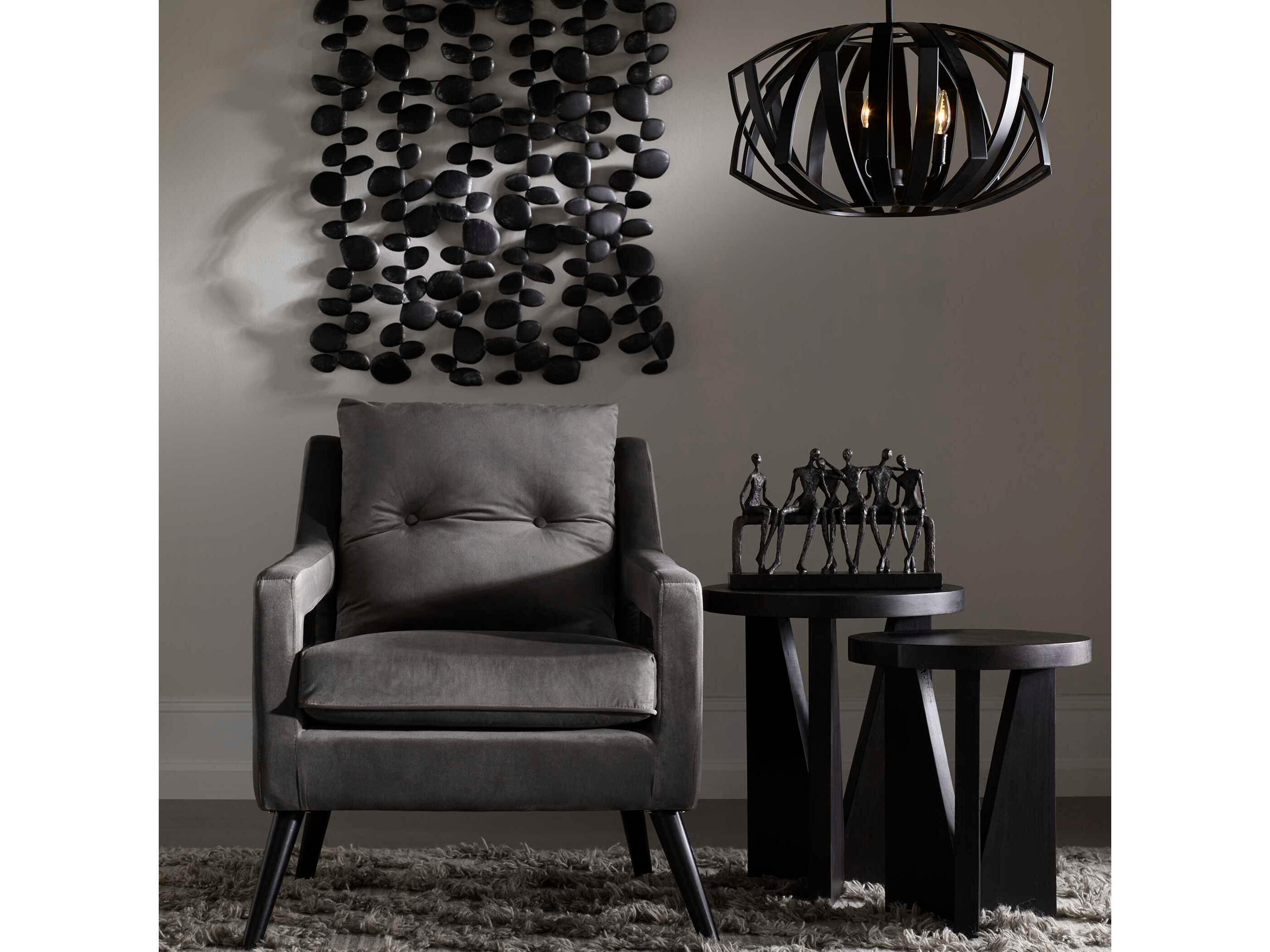 Uttermost Nadette Round Wood Dark Espresso End Table