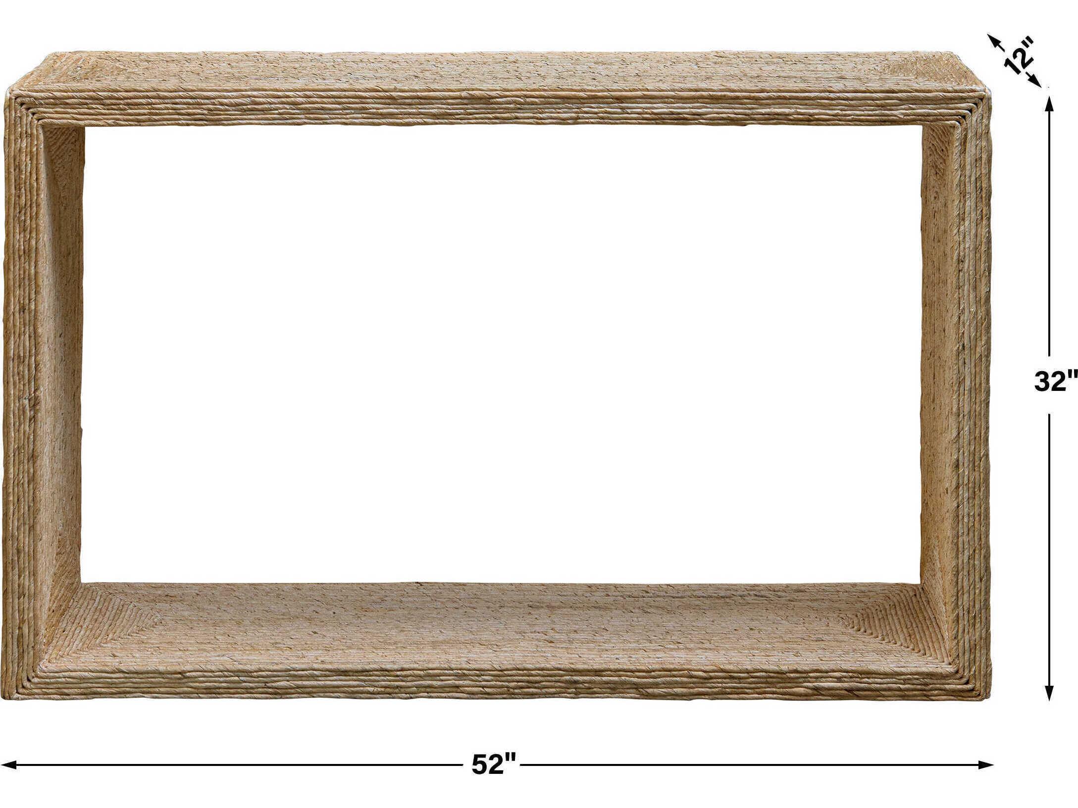 Uttermost Rora Coastal Rectangular Wood Natural Console Table