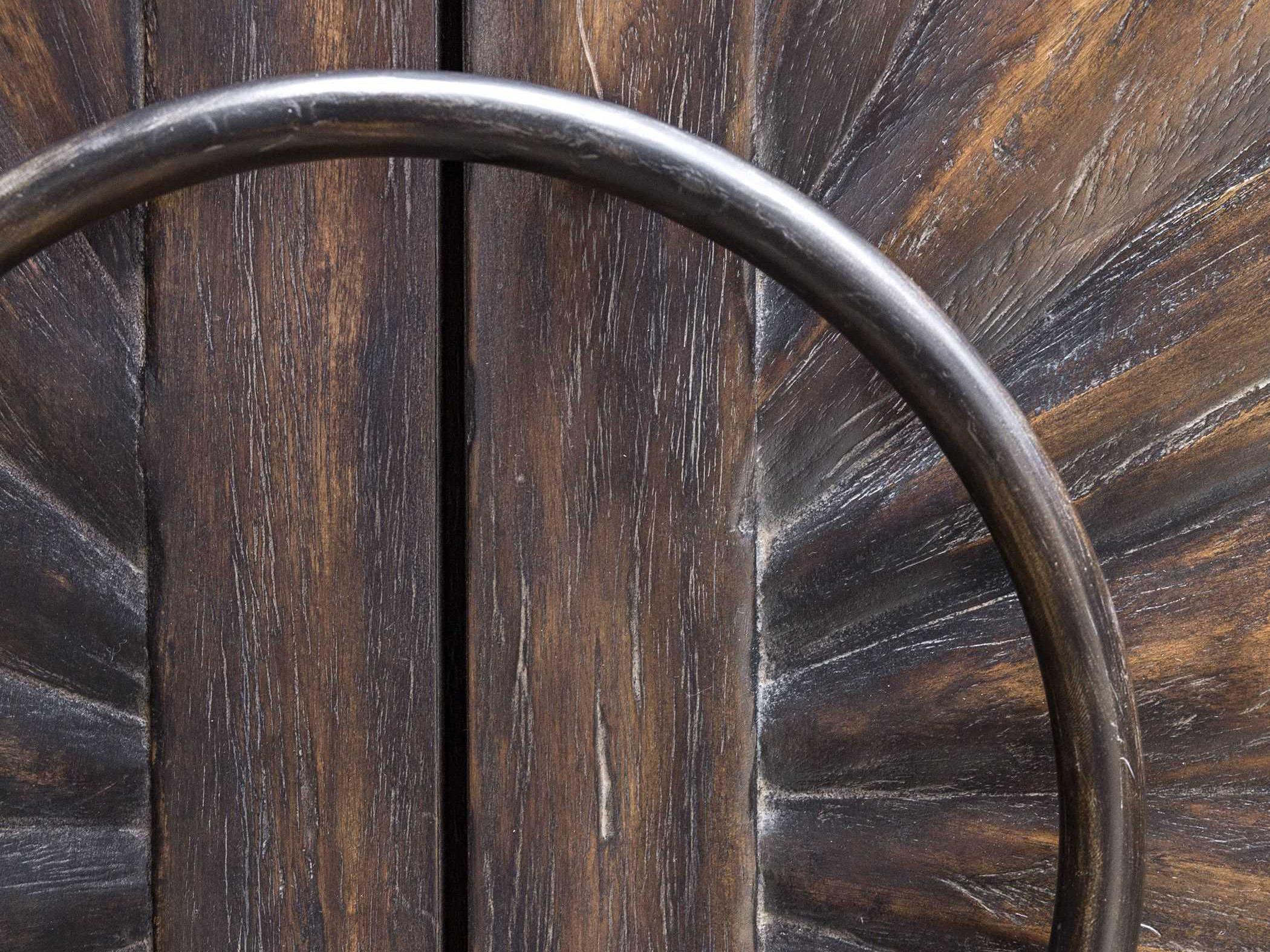 Uttermost Kohana Worn Black Brown Mango Wood Accent Chest