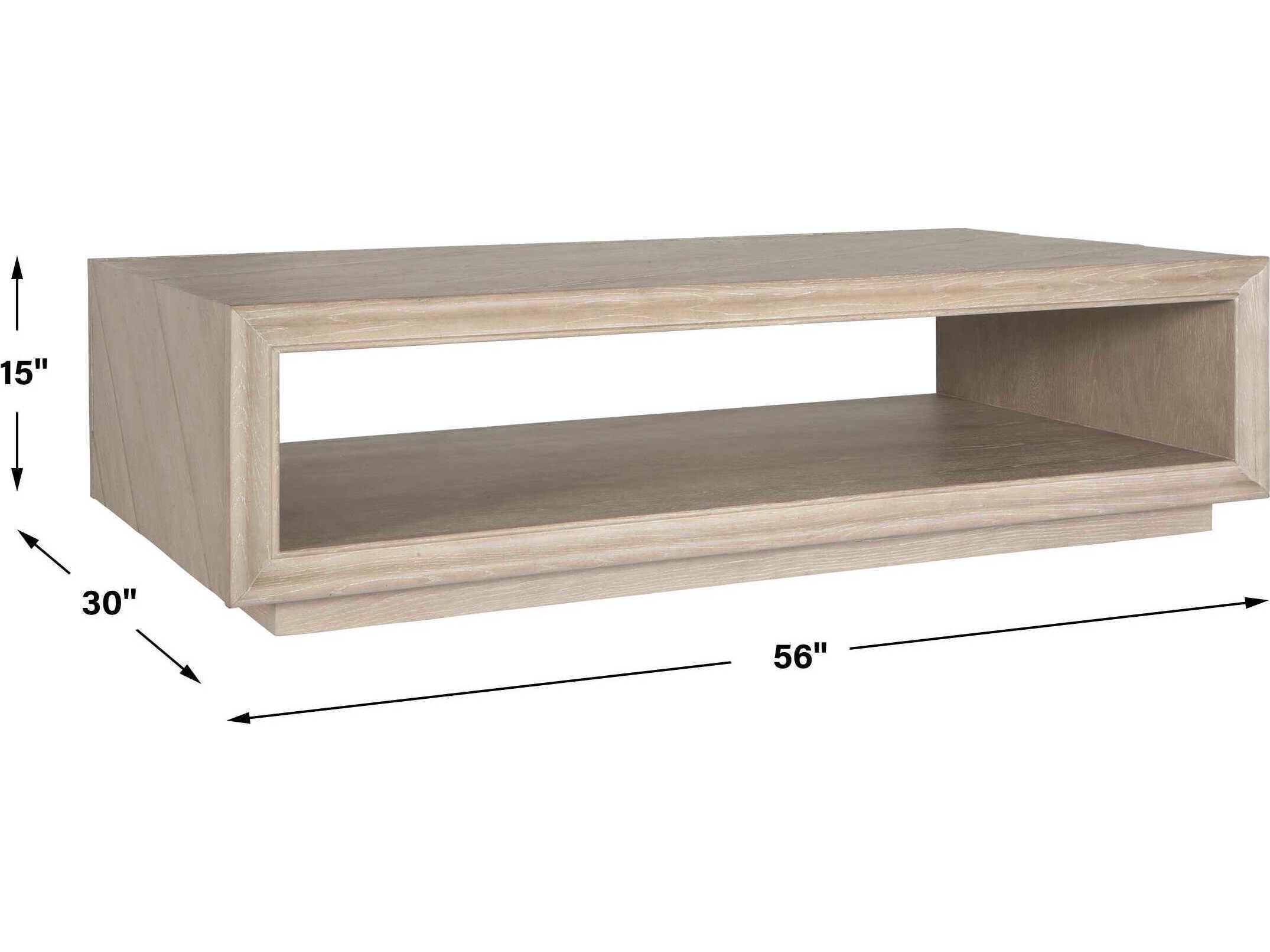 Uttermost Prism Rectangular Wood Light Oak Coffee Table