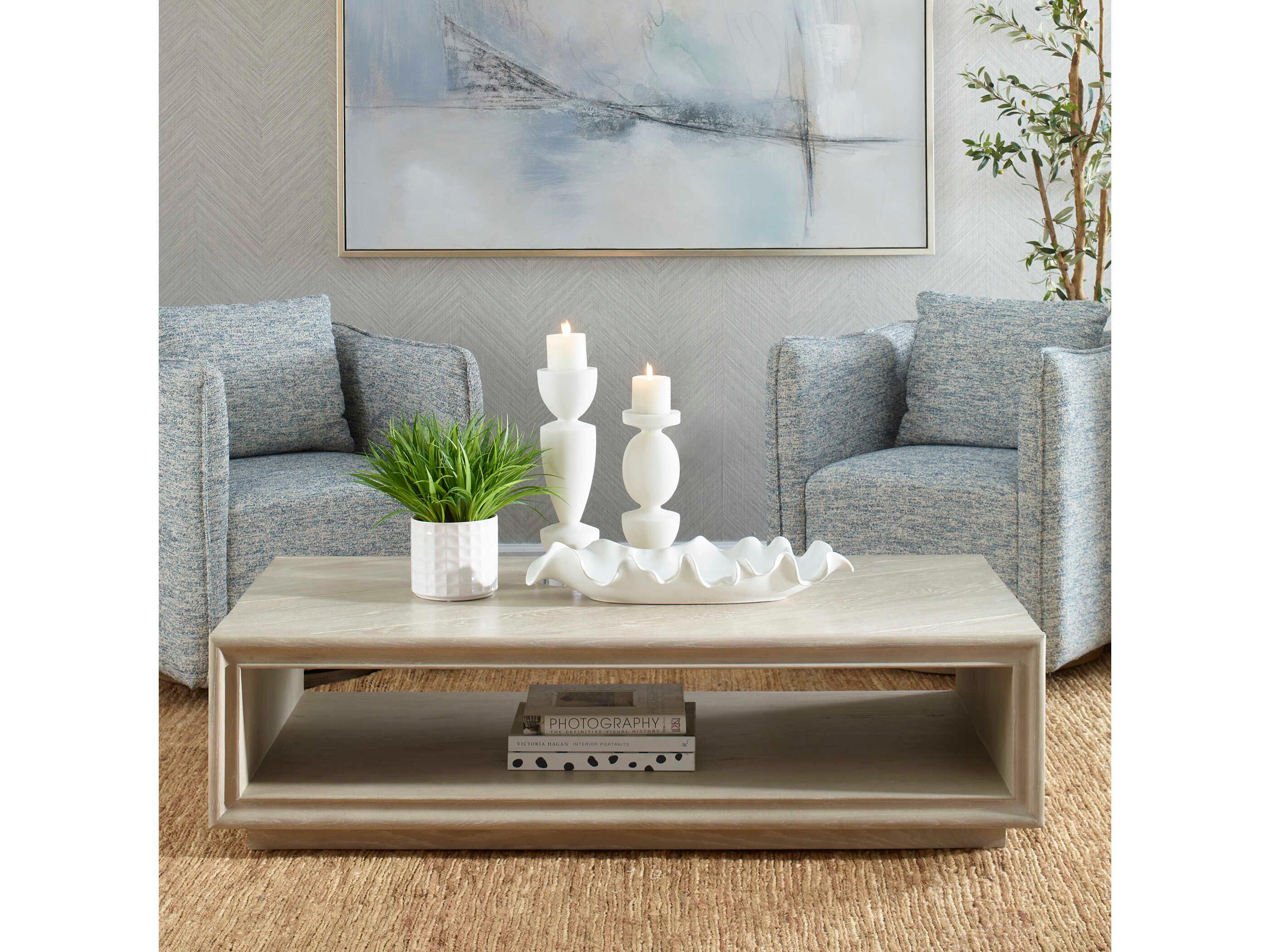 Uttermost Prism Rectangular Wood Light Oak Coffee Table