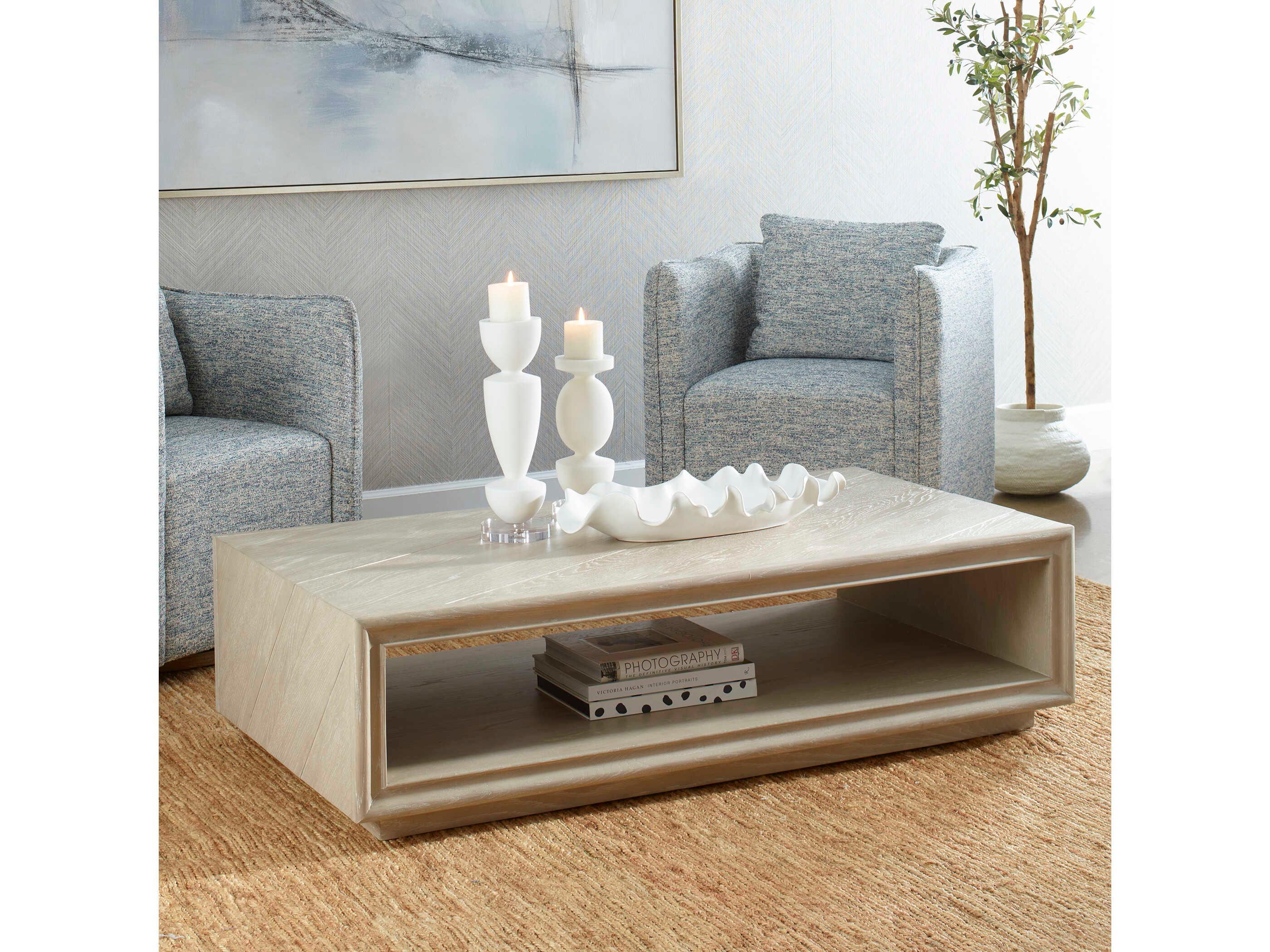 Uttermost Prism Rectangular Wood Light Oak Coffee Table