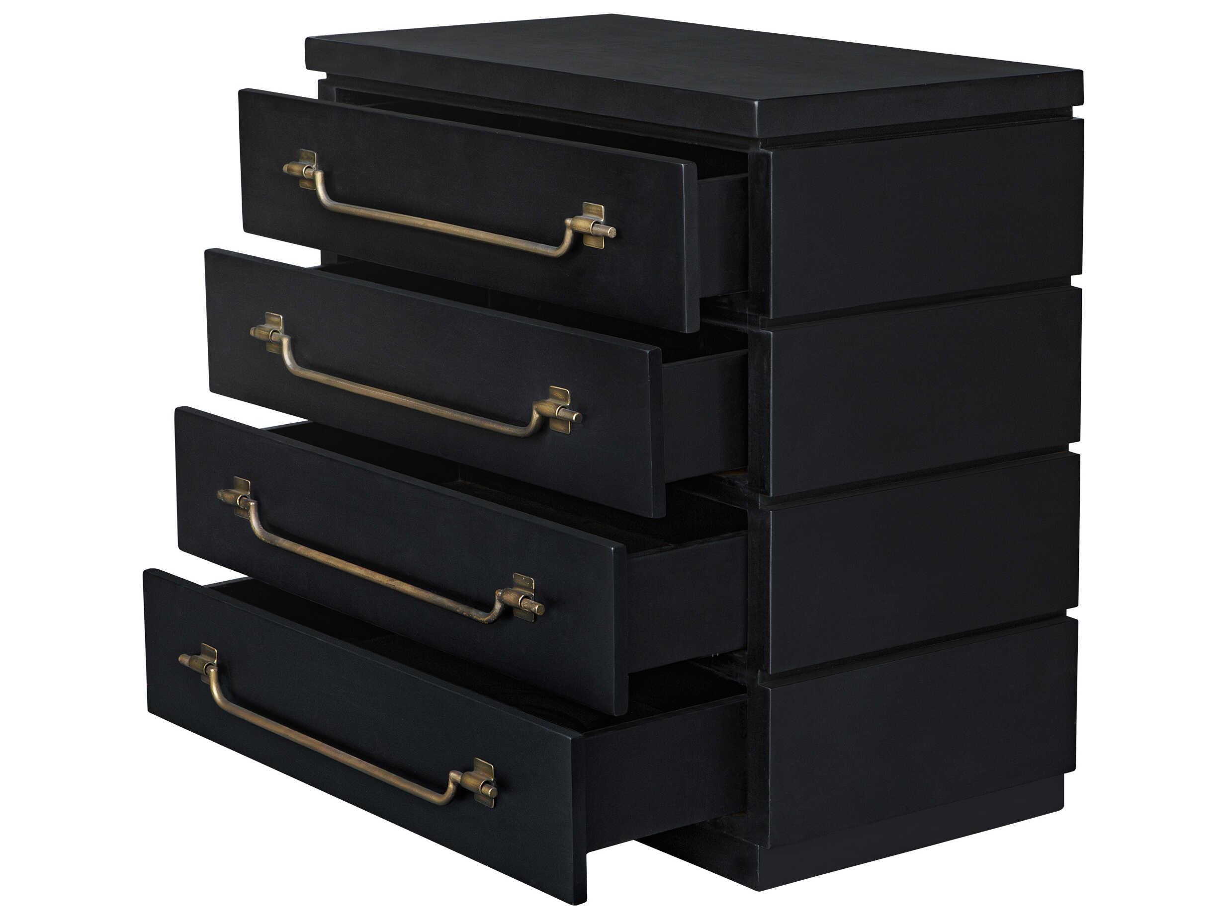 Uttermost Halifax Black Mahogany Wood Accent Chest