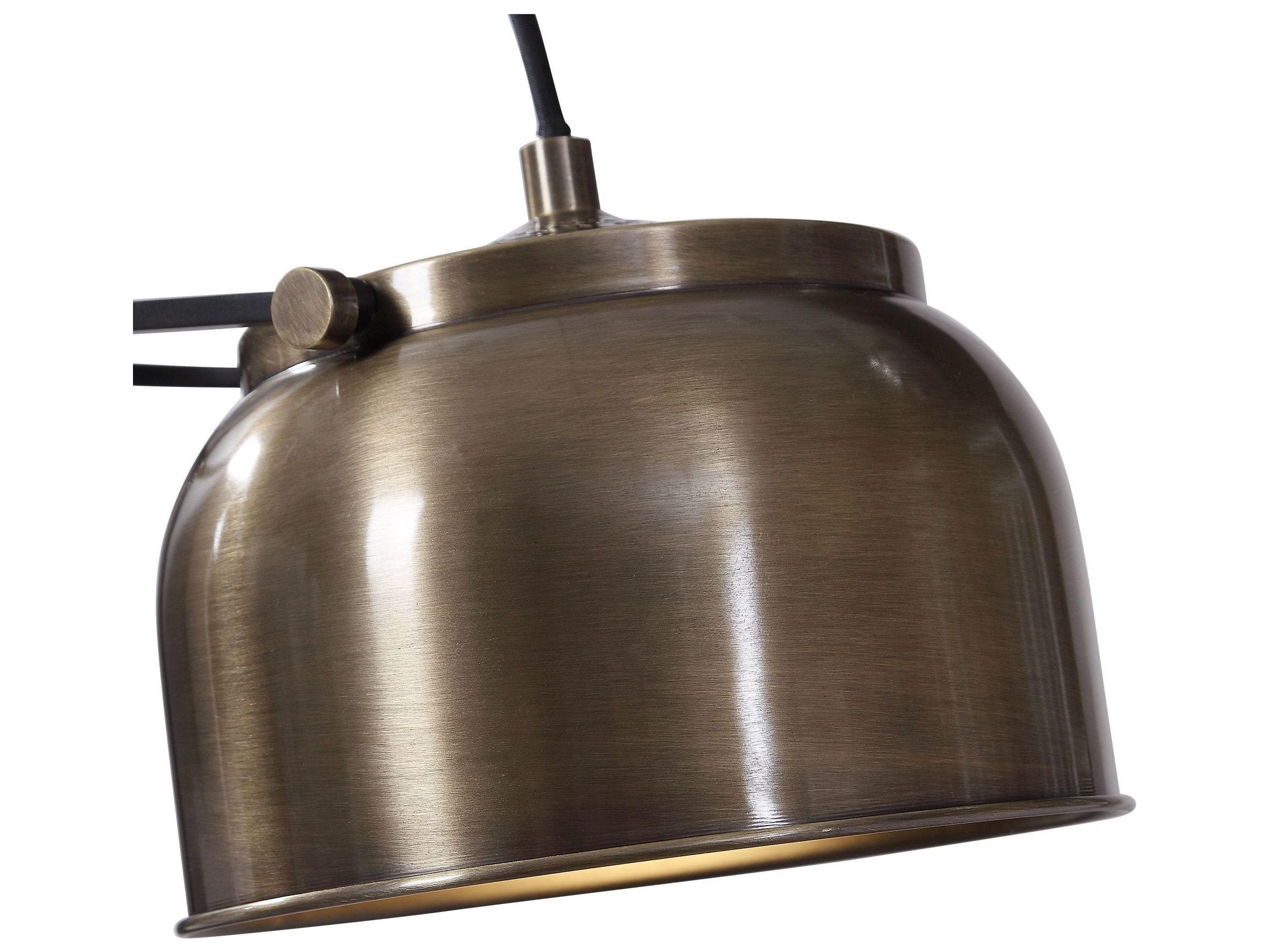 Uttermost Bessemer Antique Brass Aged Black Floor Lamp