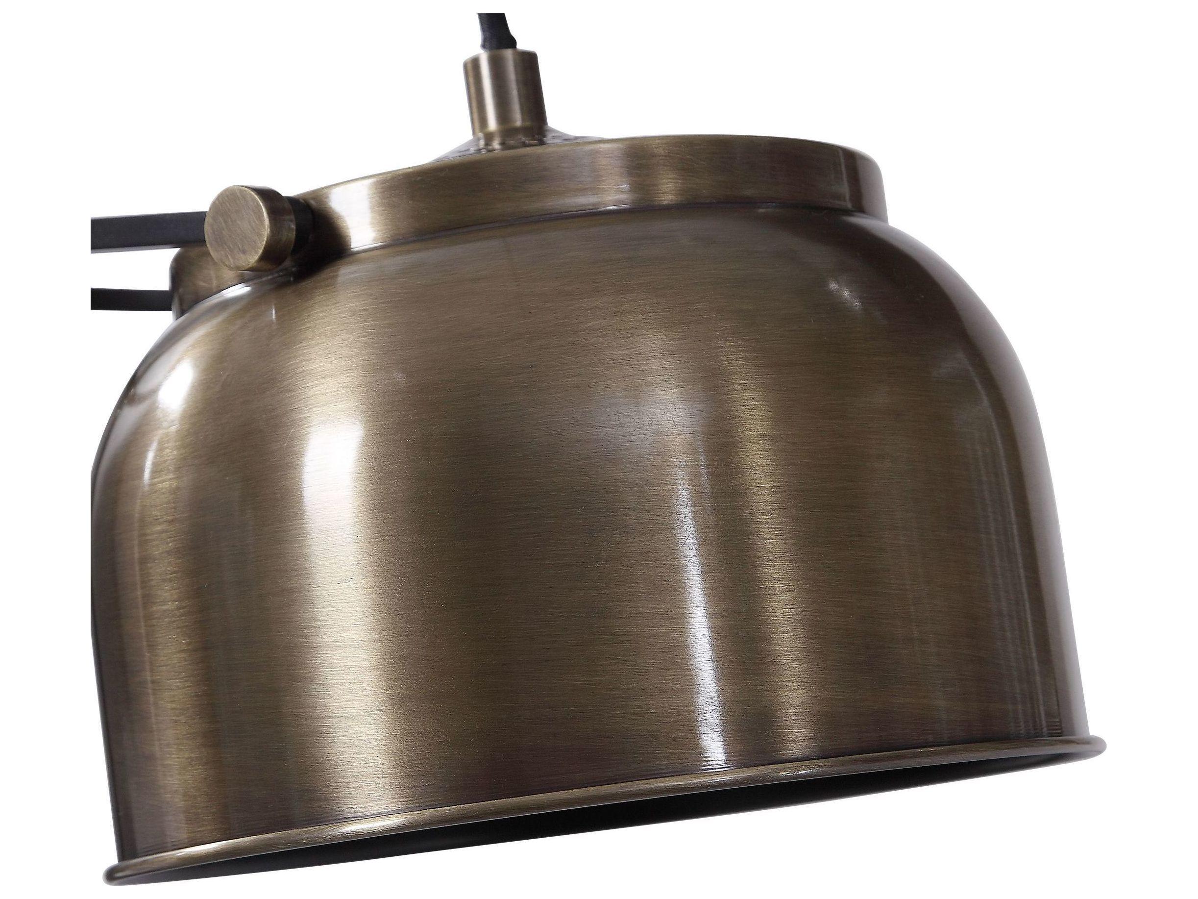 Uttermost Bessemer Antique Brass Aged Black Floor Lamp