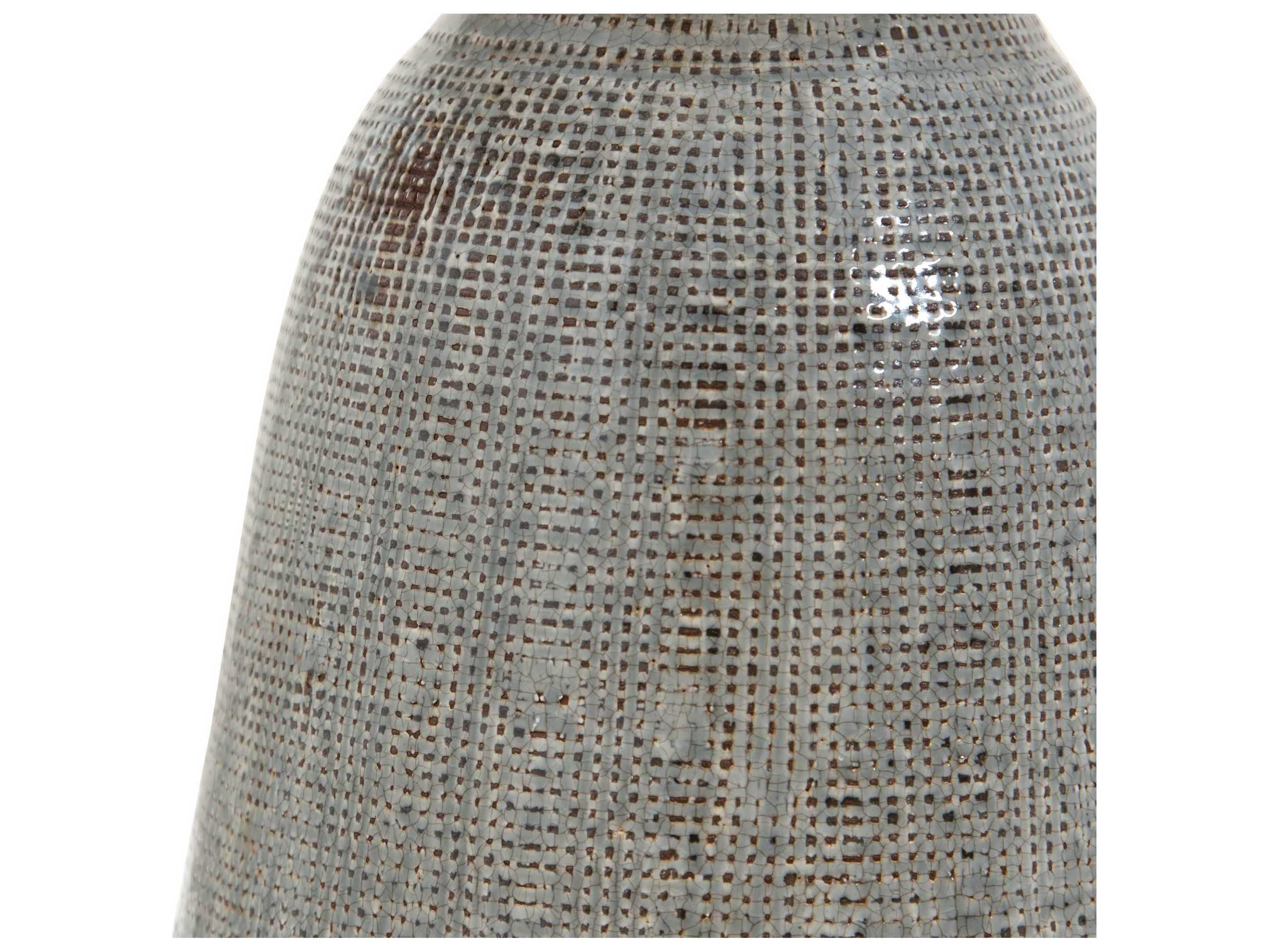 Uttermost Monacan Neutral Gray Taupe Rust Brown Round Hardback Drum Buffet Lamp