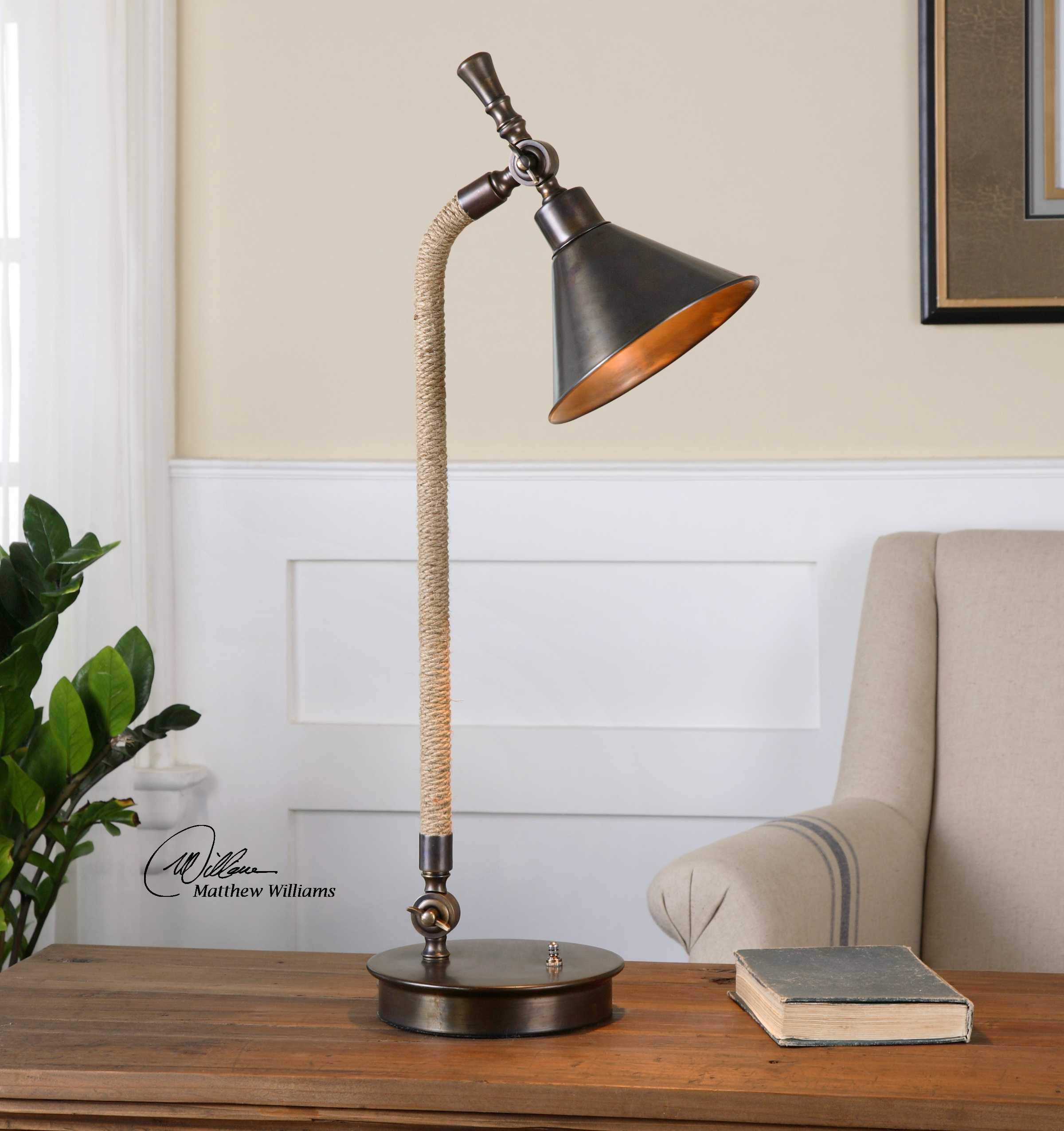 Uttermost Duvall Task Oxidized Bronze Desk Lamp