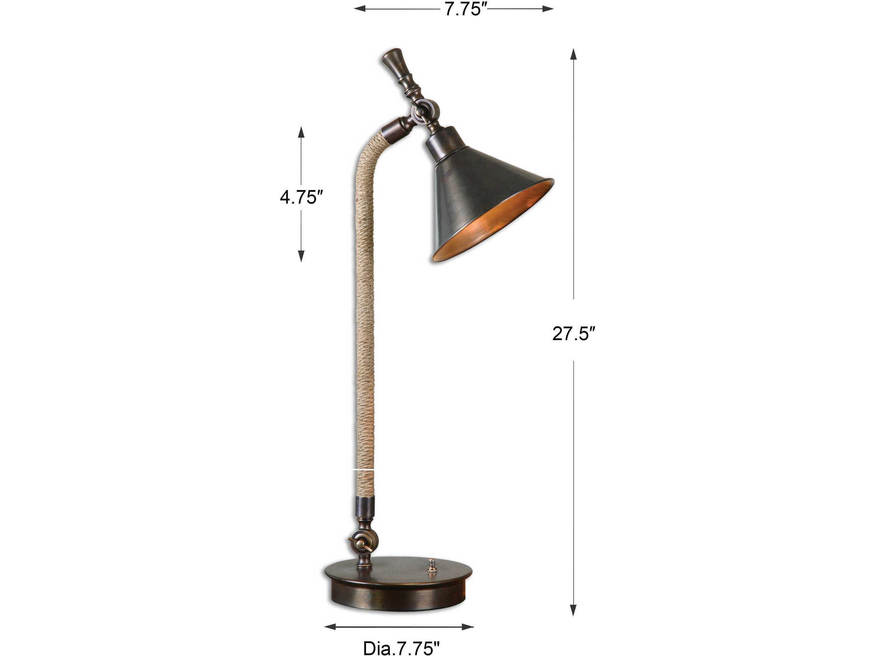 Uttermost Duvall Task Oxidized Bronze Desk Lamp