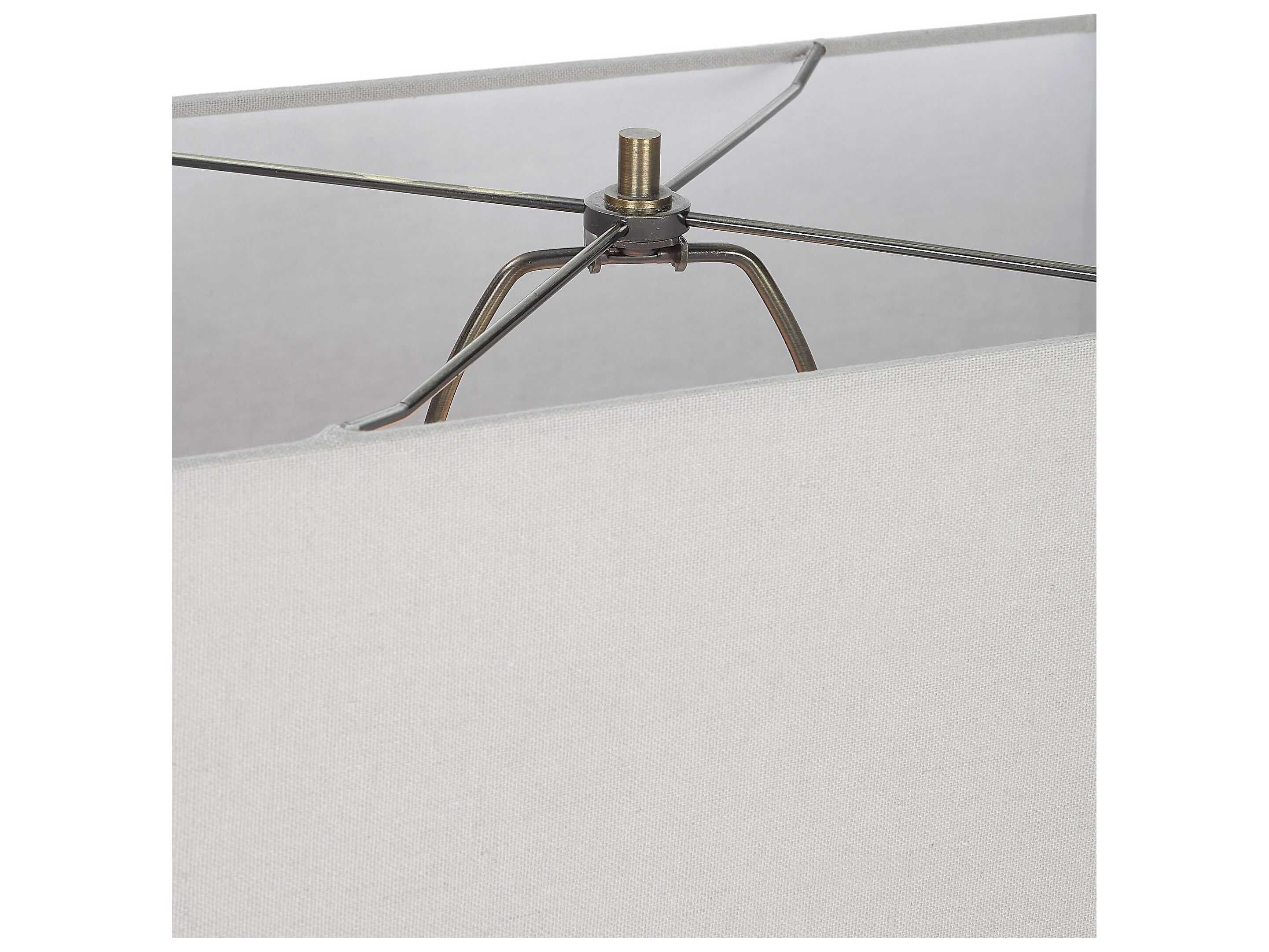 Uttermost Reydan Rustic Black Rectangle Hardback Buffet Lamp