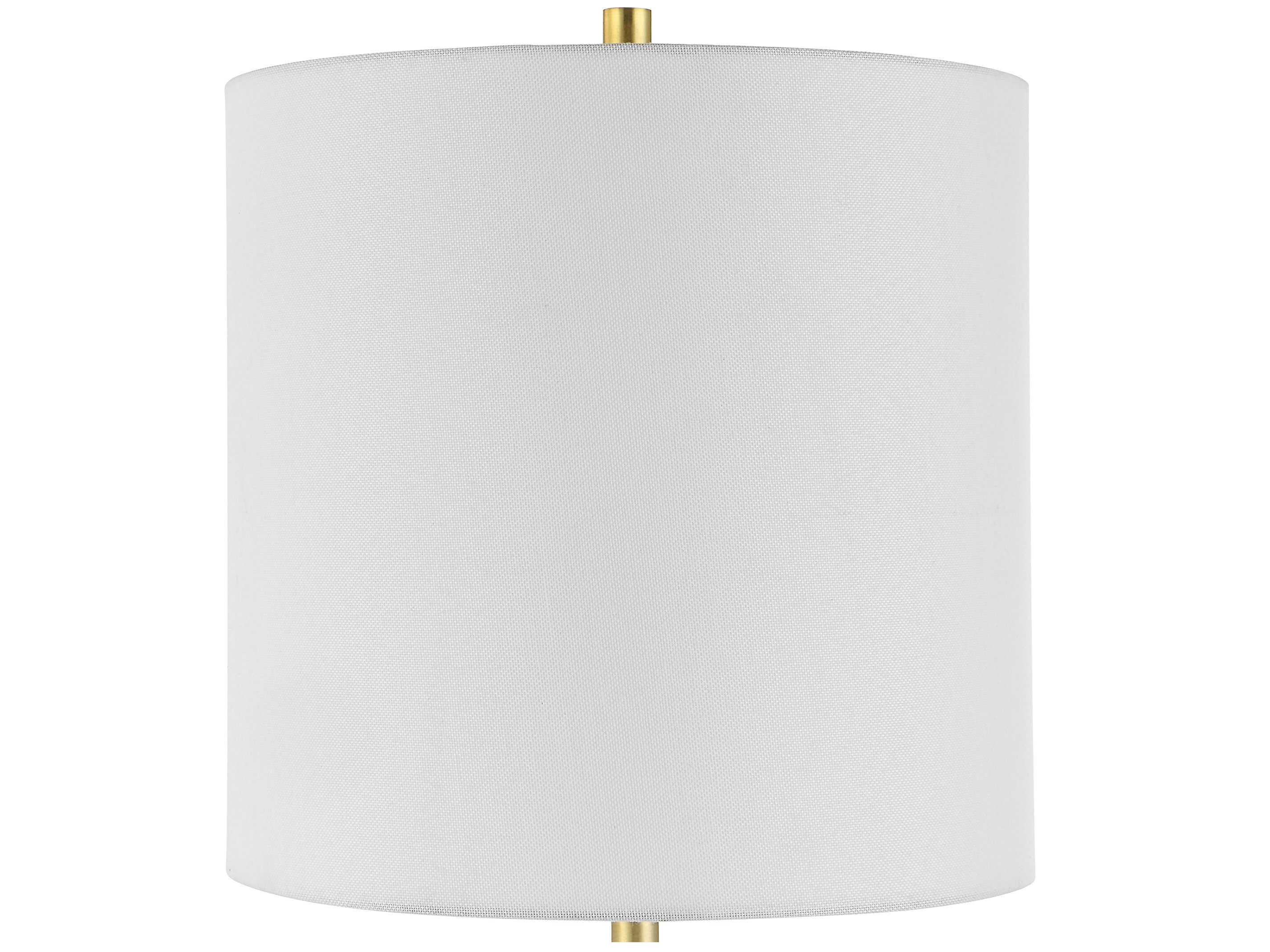 Uttermost Turret Brushed Gold Round Hardback Drum Buffet Lamp