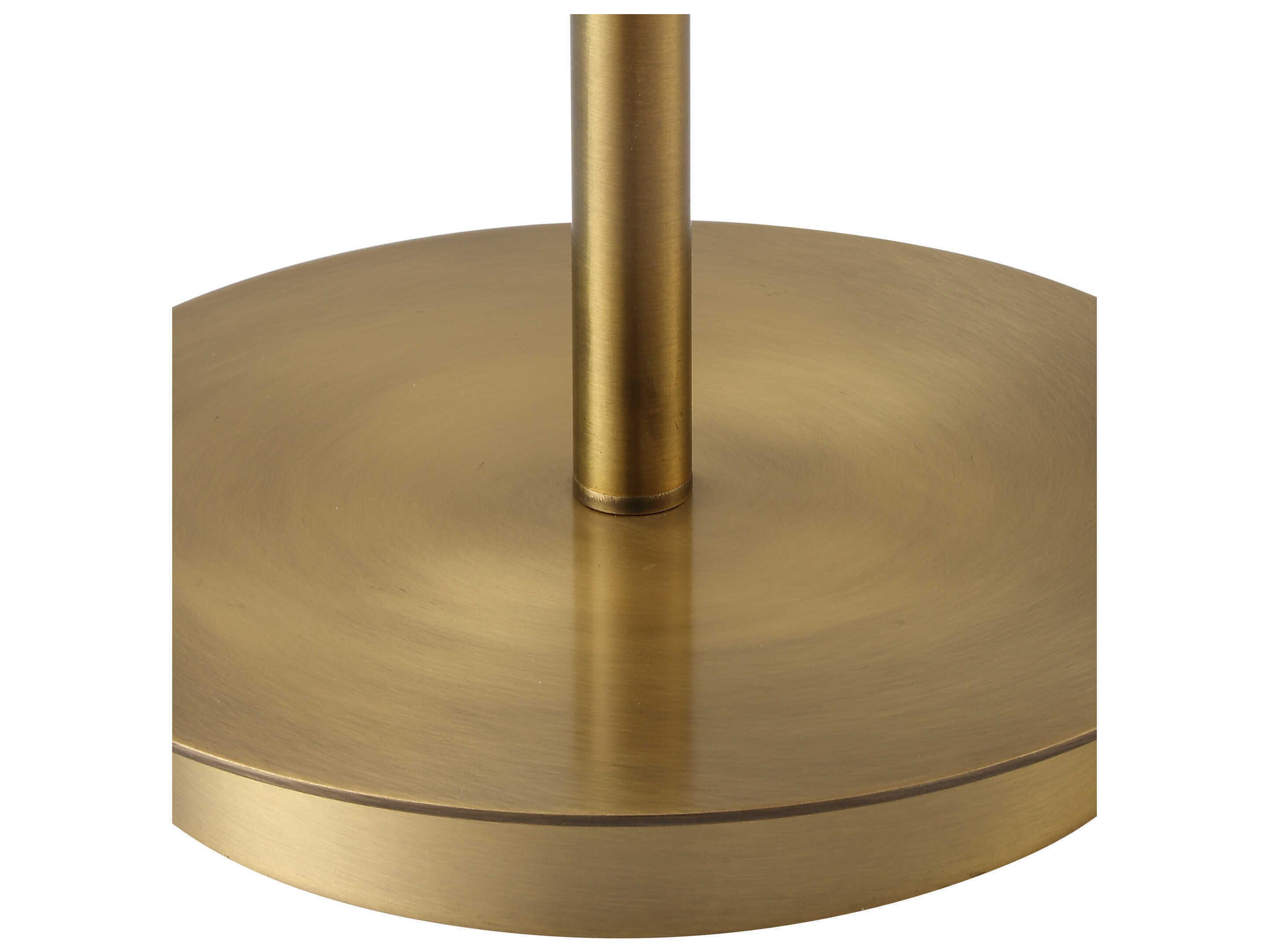 Uttermost Quite The Buzz Textured White Antique Brass Round Drum Hardback Floor Lamp