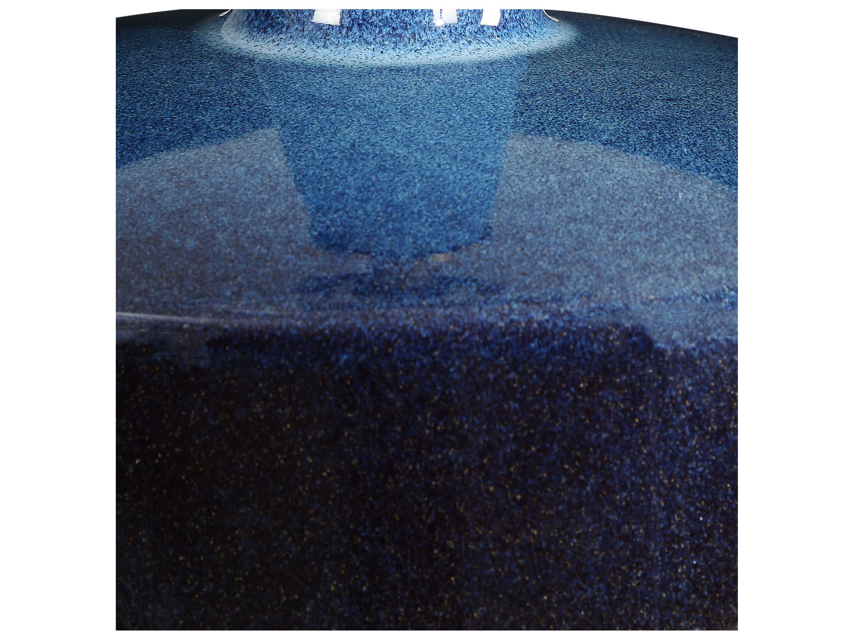 Uttermost Abyss Light Blue Midnight Round Drum Hardback Table Lamp