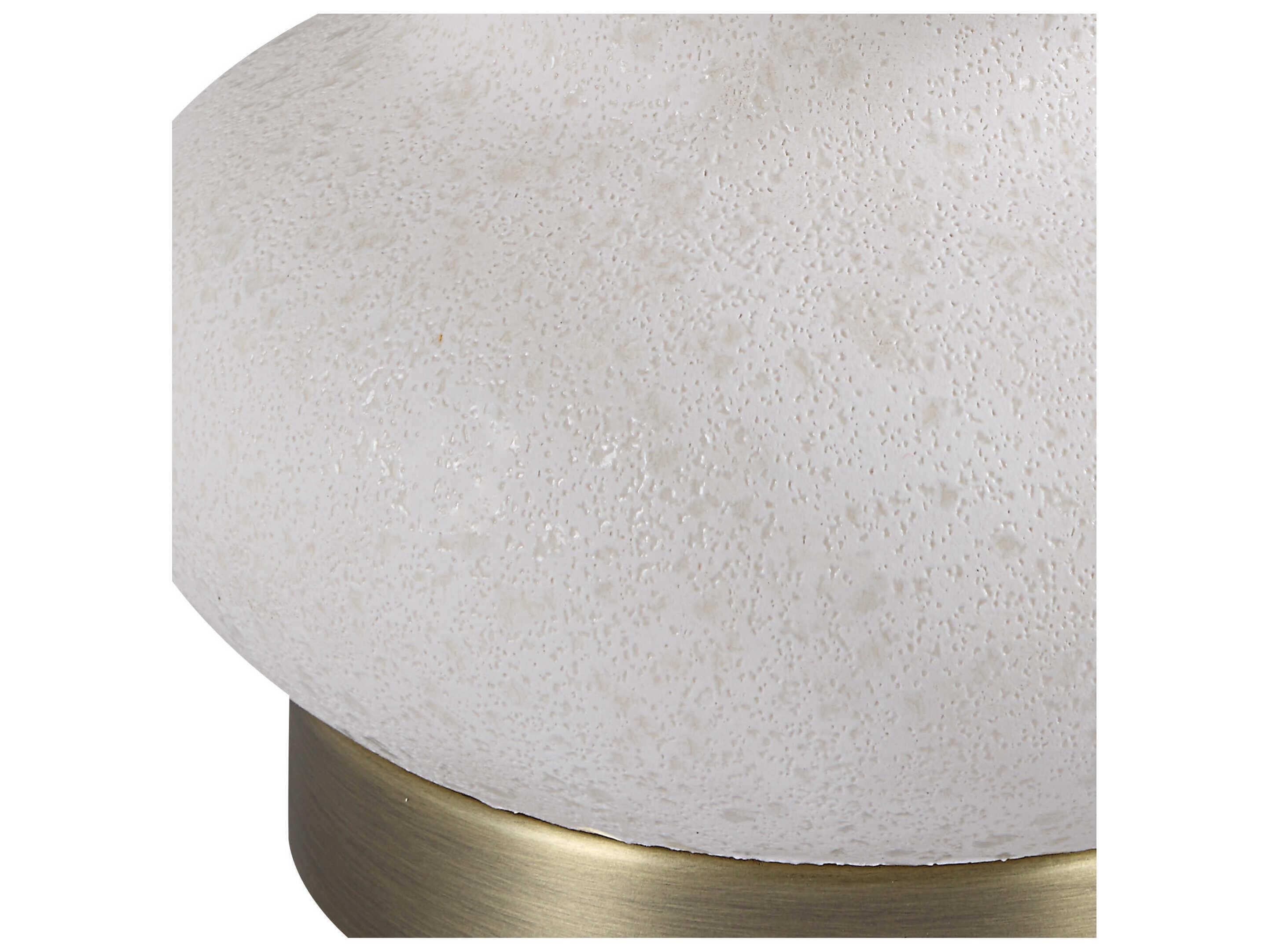 Uttermost Liora White Round Hardback Buffet Lamp