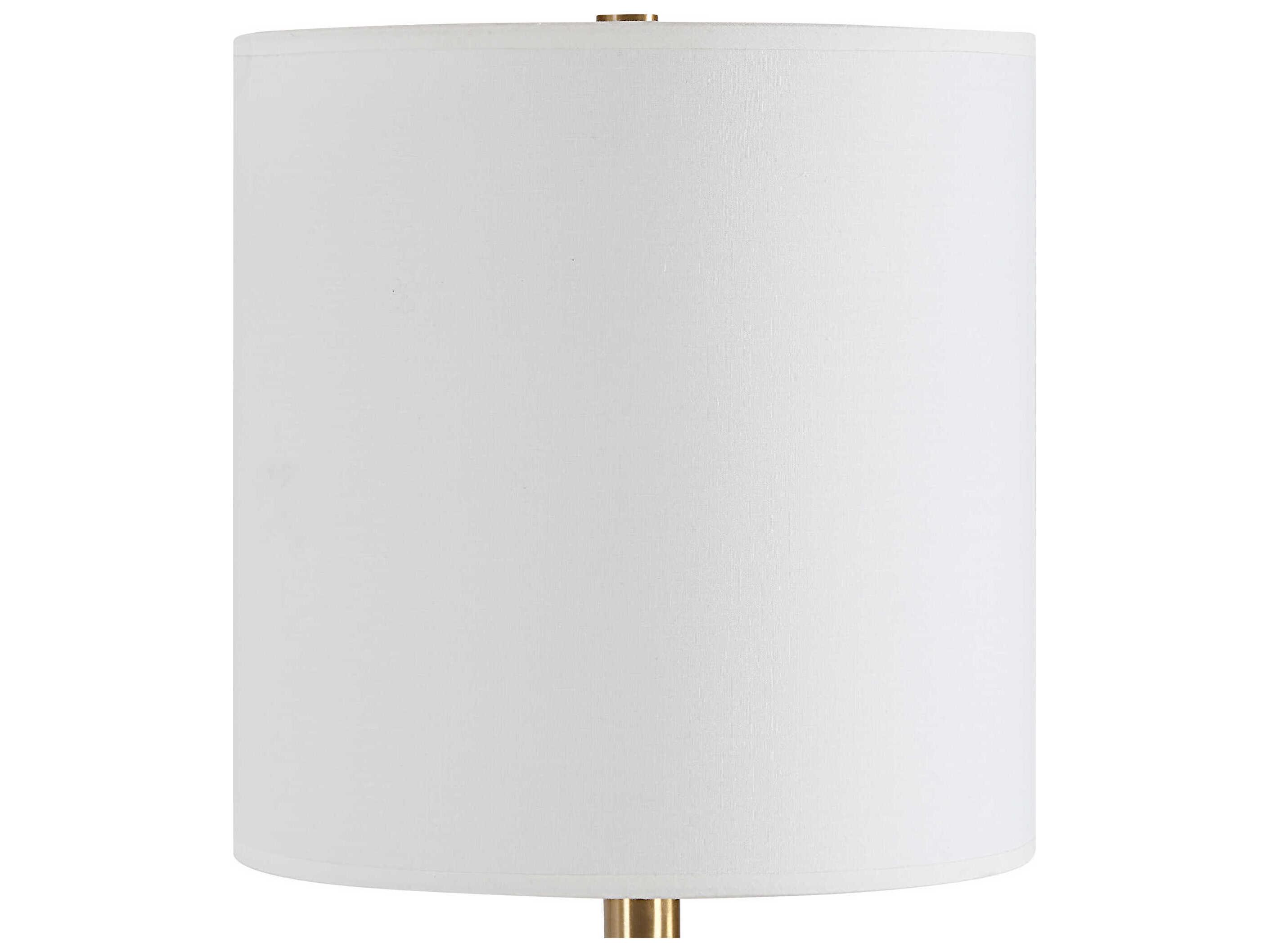 Uttermost Lautoka Plated Brass Round Hardback Buffet Lamp
