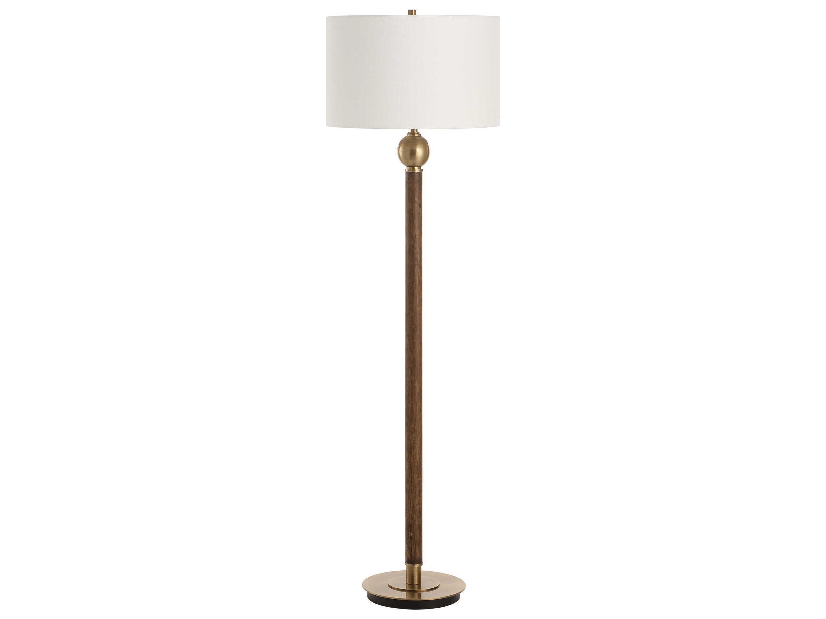 Uttermost Keros Dark Oak Brown Floor Lamp