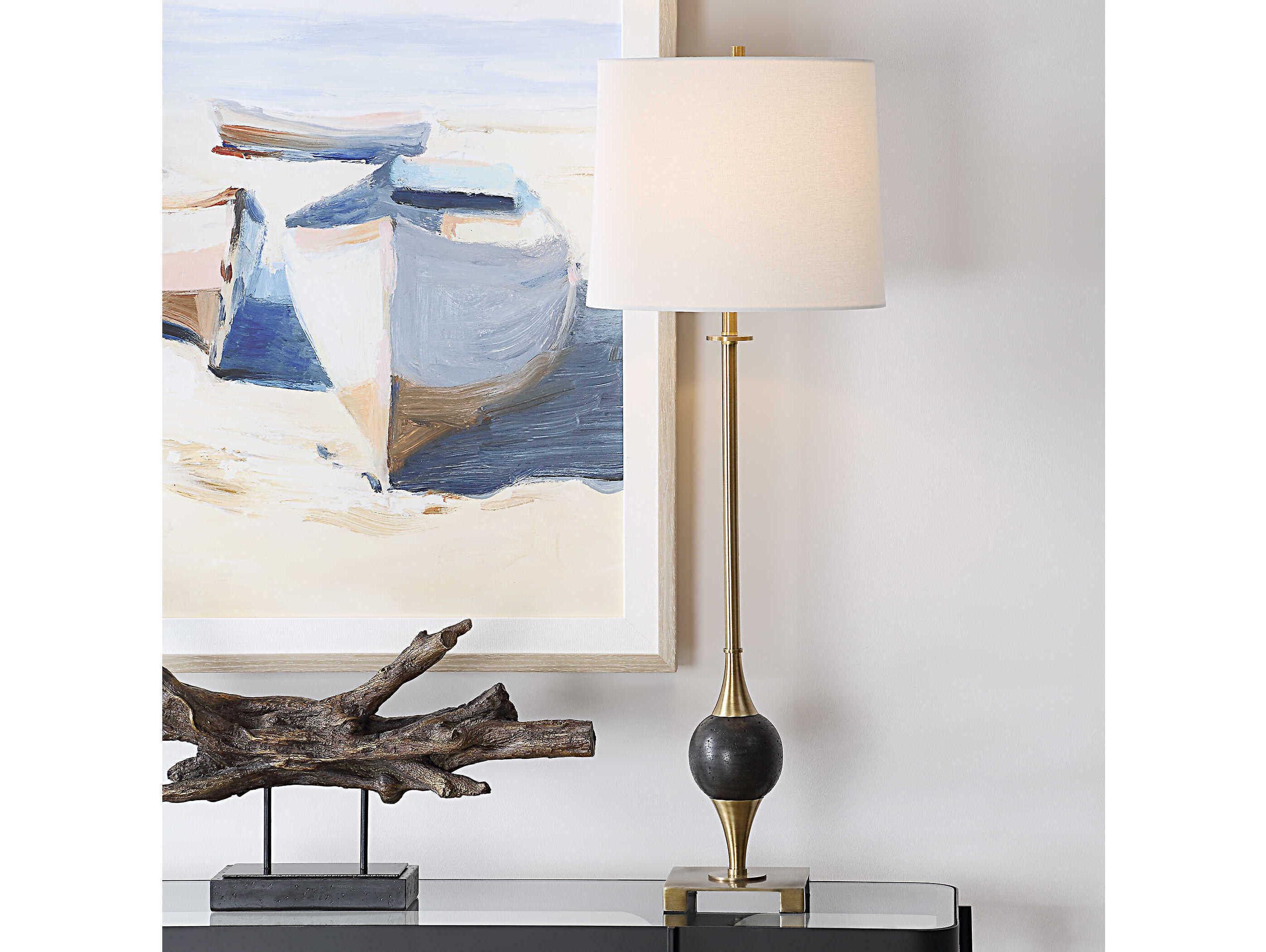 Uttermost Dempsey Plated Brass Buffet Lamp