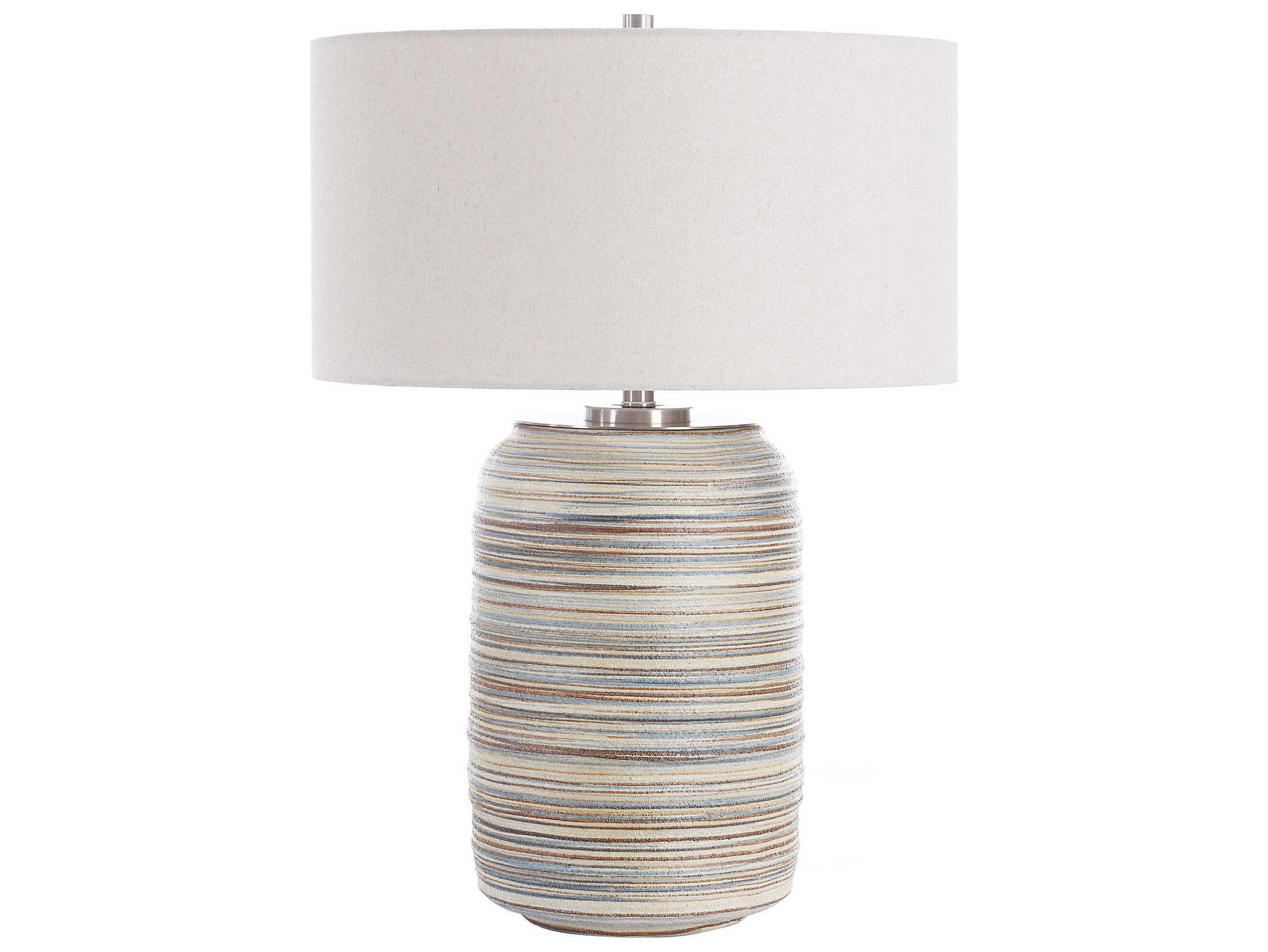 Uttermost Prospect Taupe Cream Blue Gray Buffet Lamp