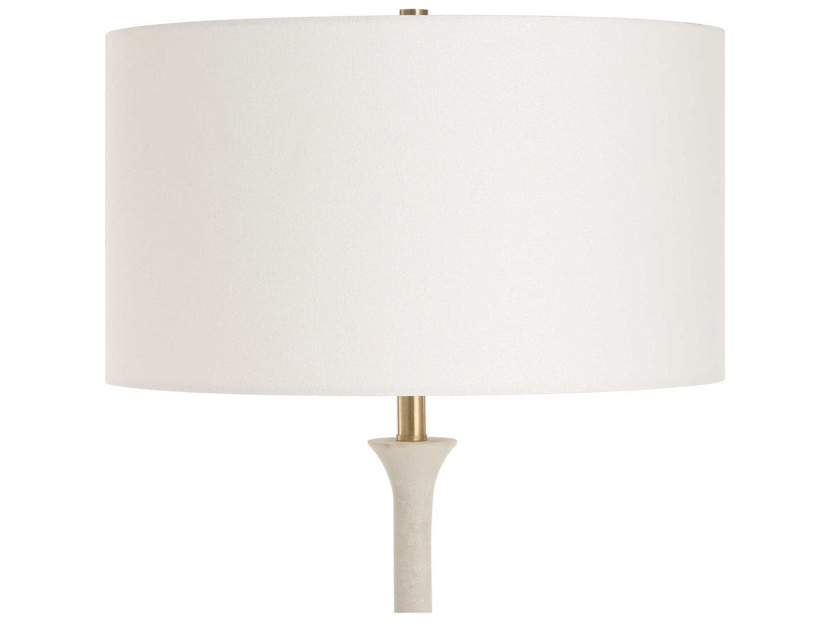 Uttermost Dewdrop Ivory White Floor Lamp