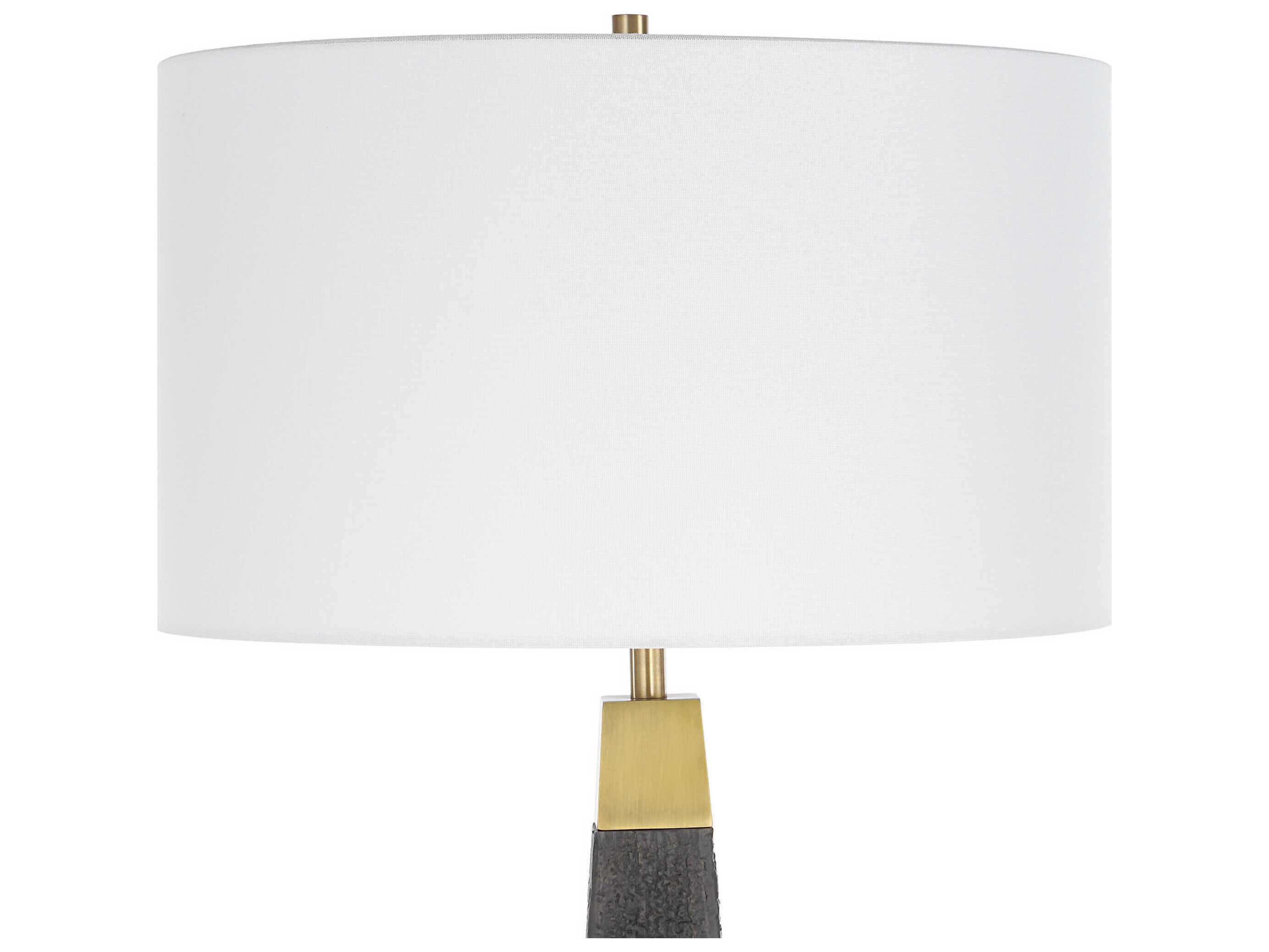 Uttermost Lathey Burned Wood Black Floor Lamp