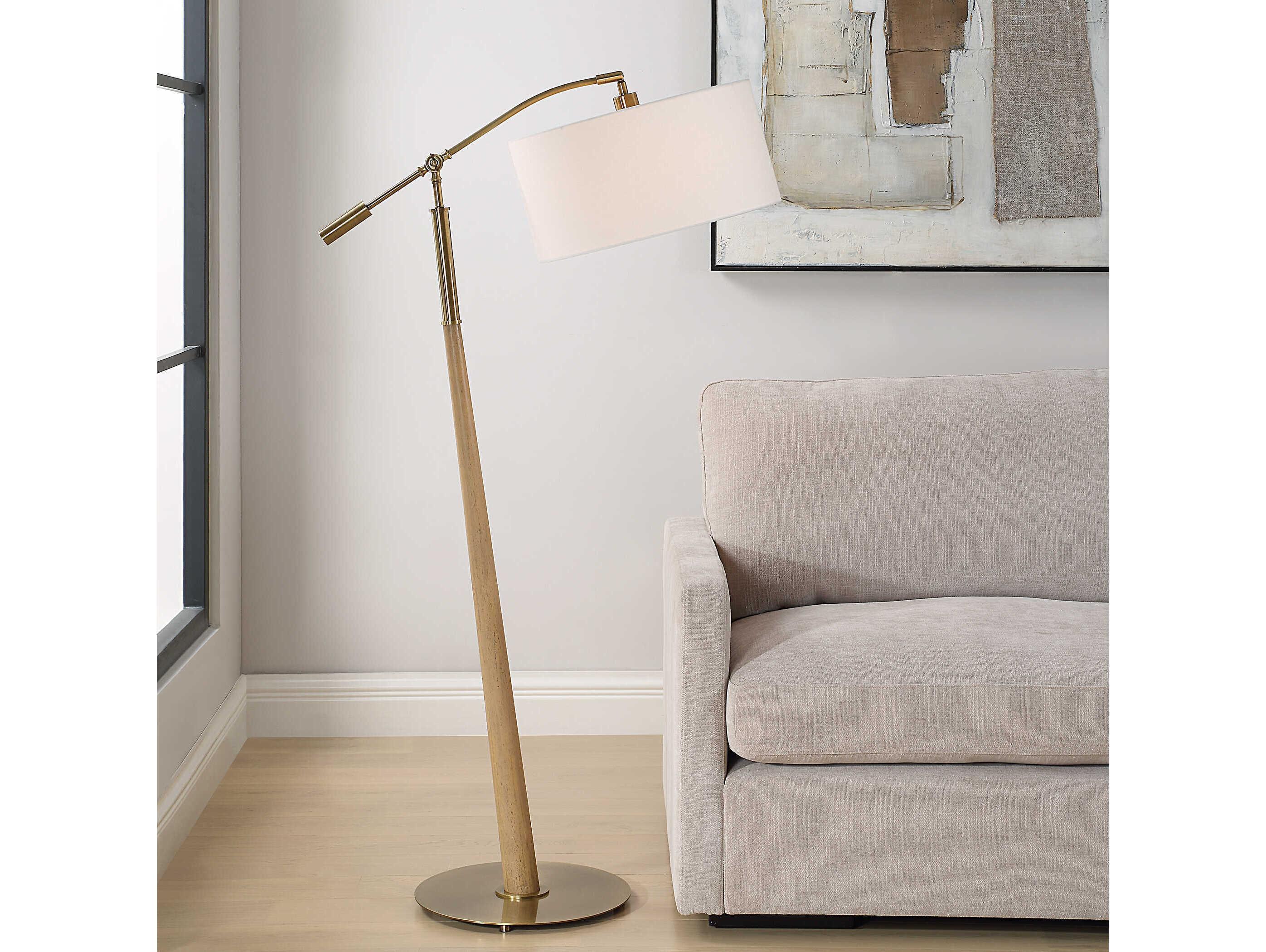 Uttermost Kennett Antique Brass Floor Lamp